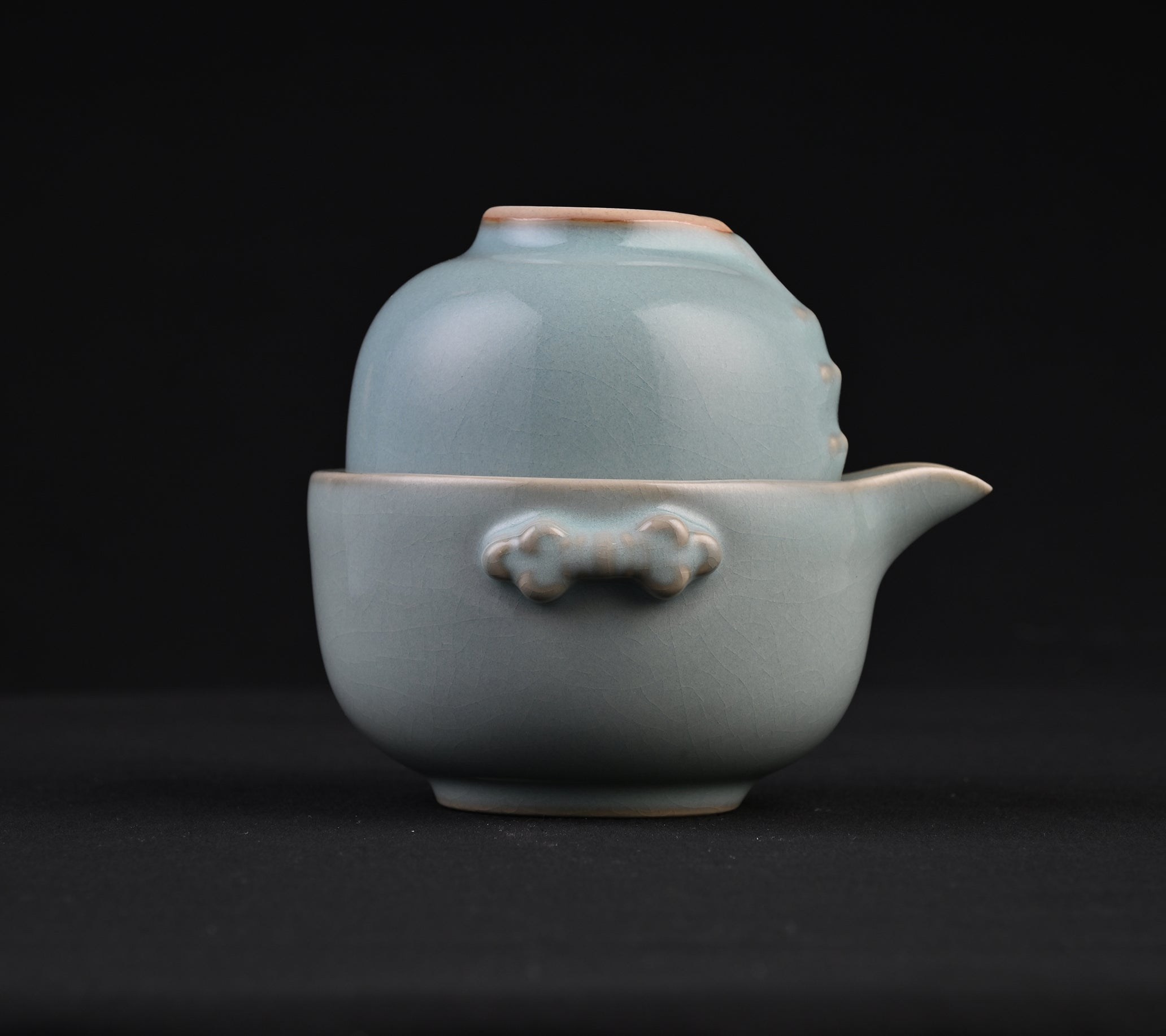 Natural Mineral Celadon Glaze Simple Tea Set