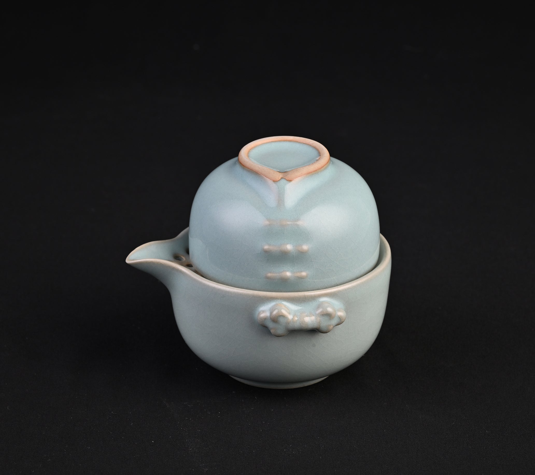 Natural Mineral Celadon Glaze Simple Tea Set