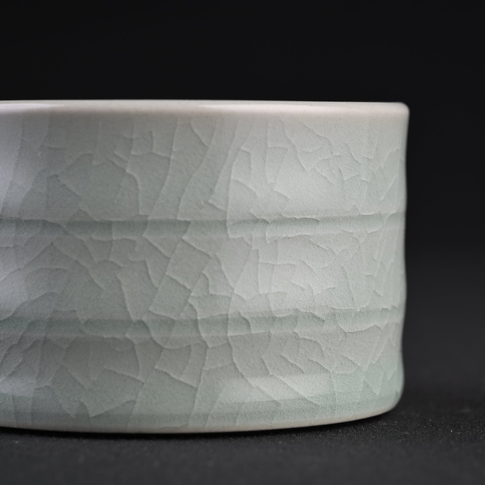 Natural Mineral Verdant Green Glaze Bamboo-Section Cup (80ml)