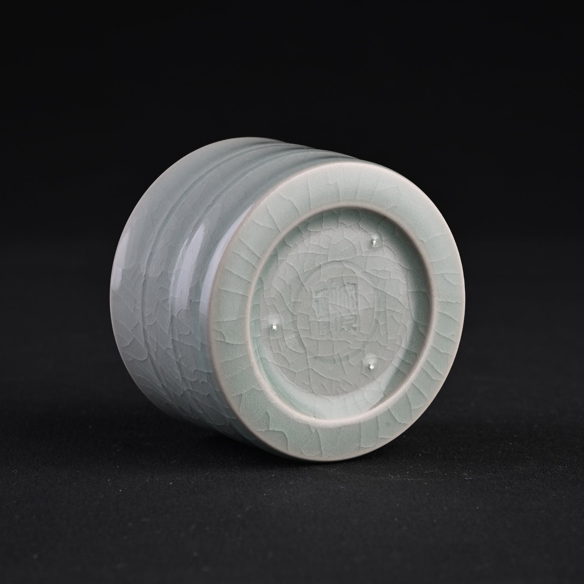 Natural Mineral Verdant Green Glaze Bamboo-Section Cup (80ml)