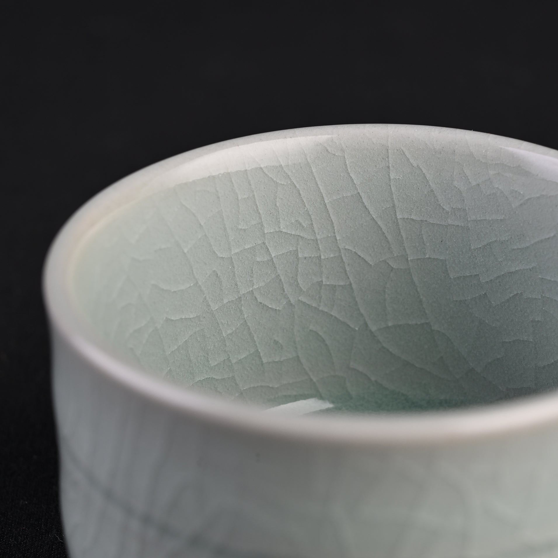 Natural Mineral Verdant Green Glaze Bamboo-Section Cup (80ml)