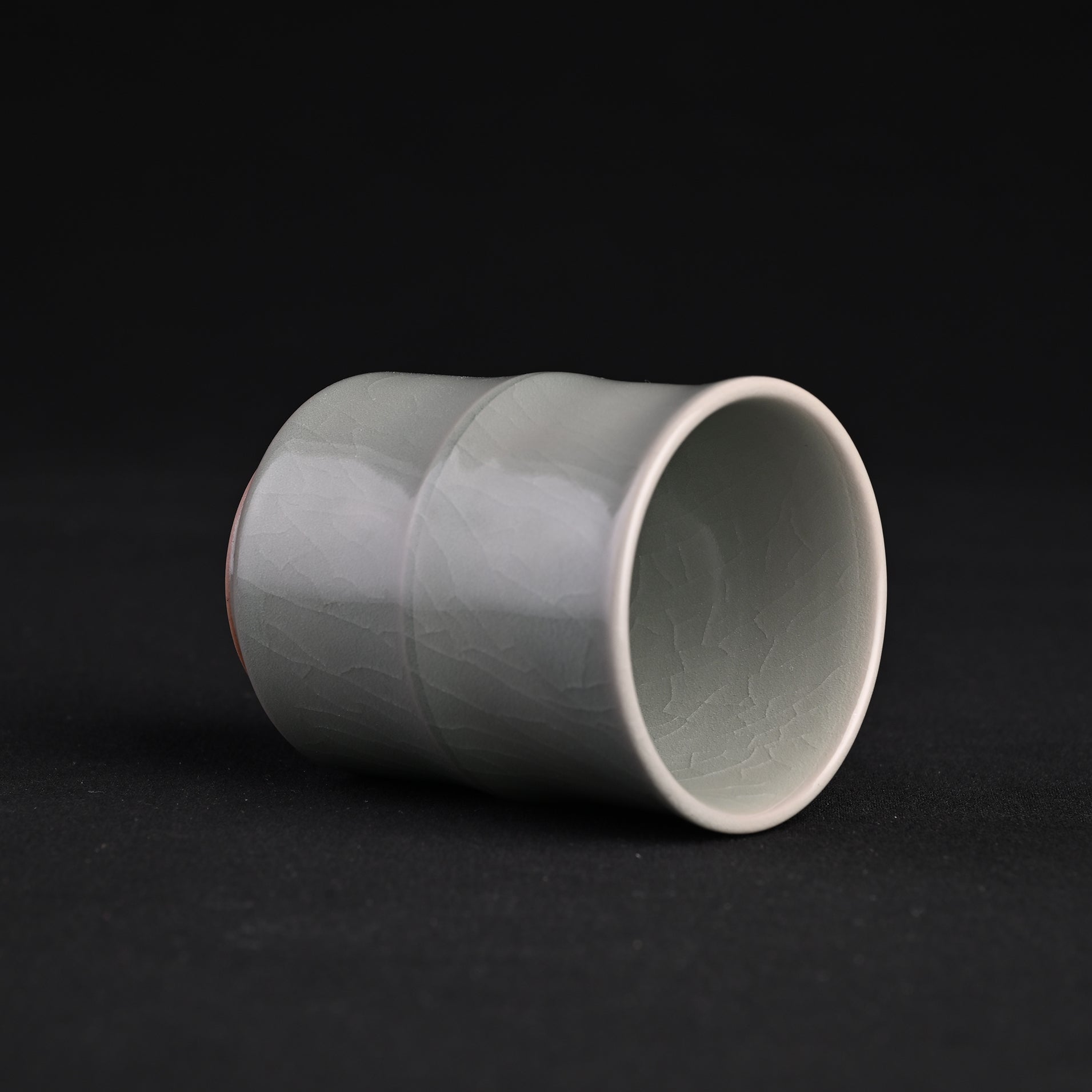 Natural Mineral Verdant Green Glaze Bamboo Joint Cup (Small)