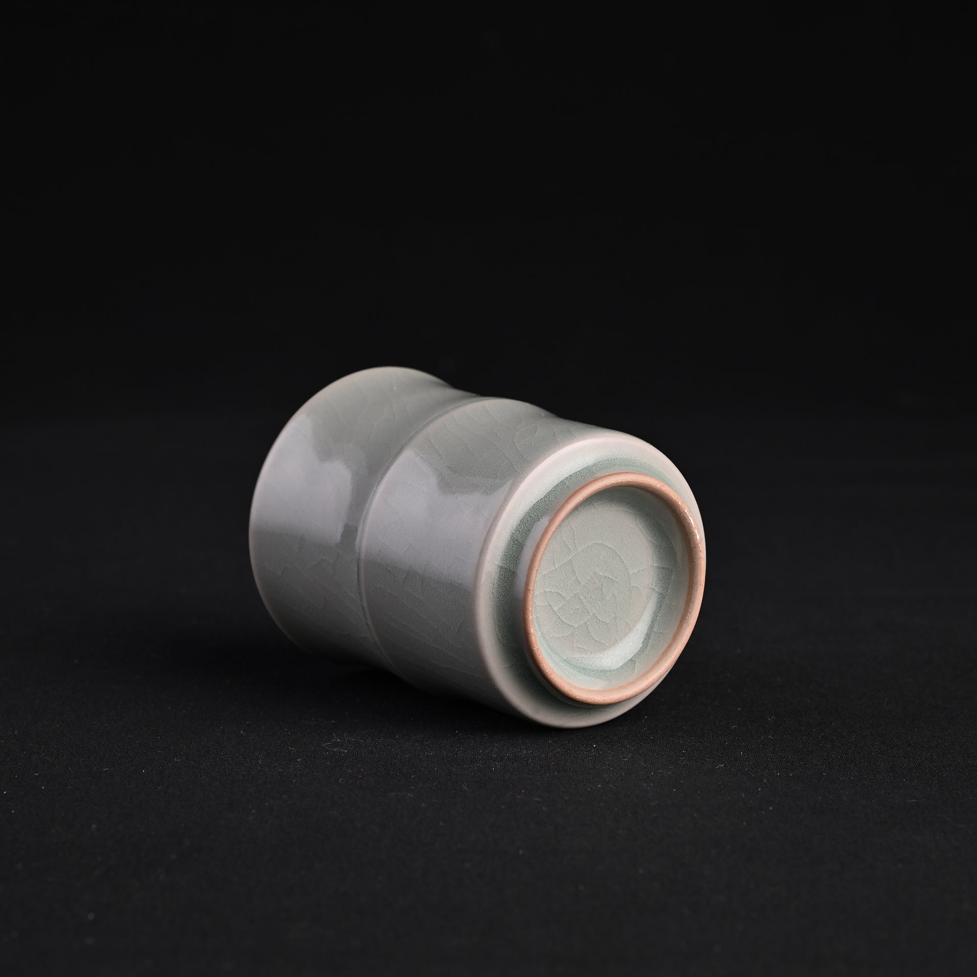 Natural Mineral Verdant Green Glaze Bamboo Joint Cup (Small)