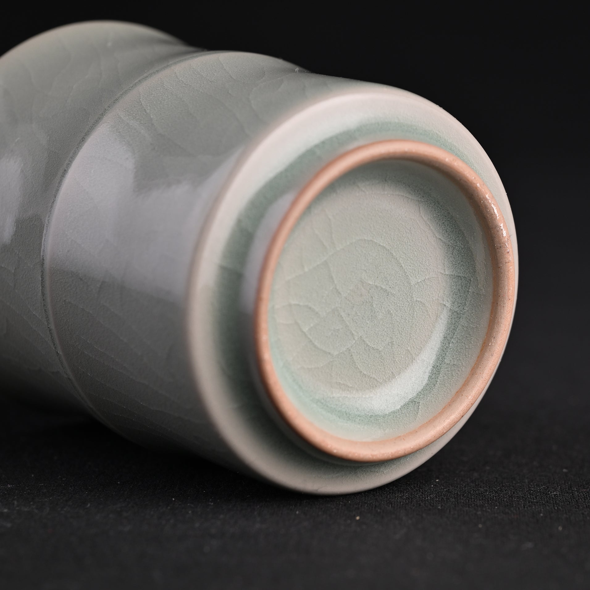 Natural Mineral Verdant Green Glaze Bamboo Joint Cup (Small)