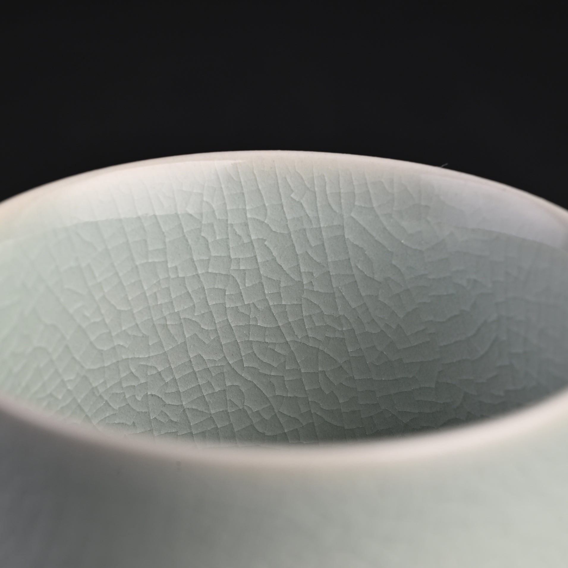 Natural Mineral Blue-Green Glaze Bamboo-Joint Cup (Large)