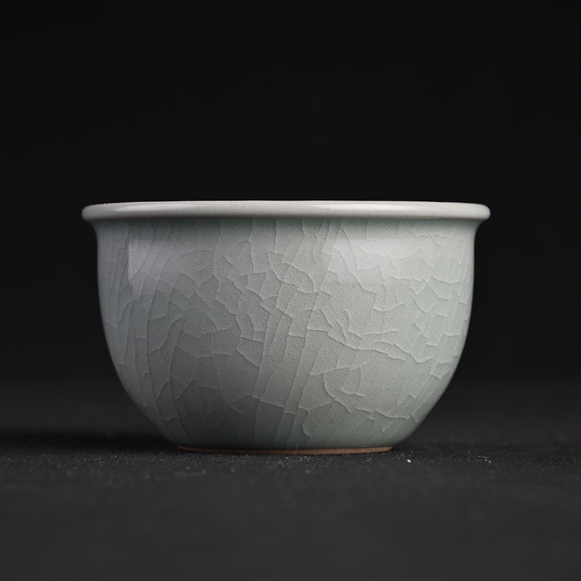Natural Mineral Verdant Green Glaze Fortune Jar Cup