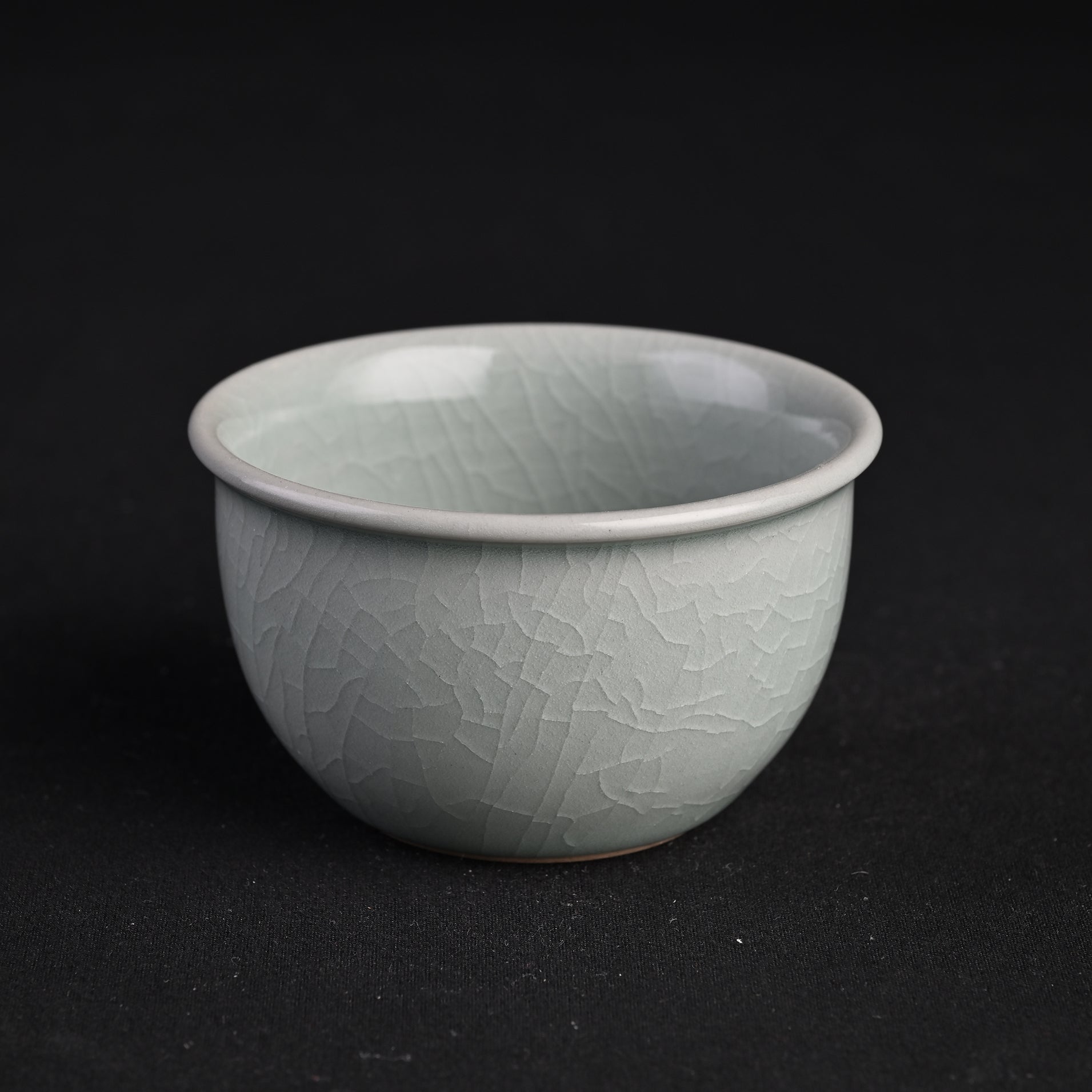 Natural Mineral Verdant Green Glaze Fortune Jar Cup