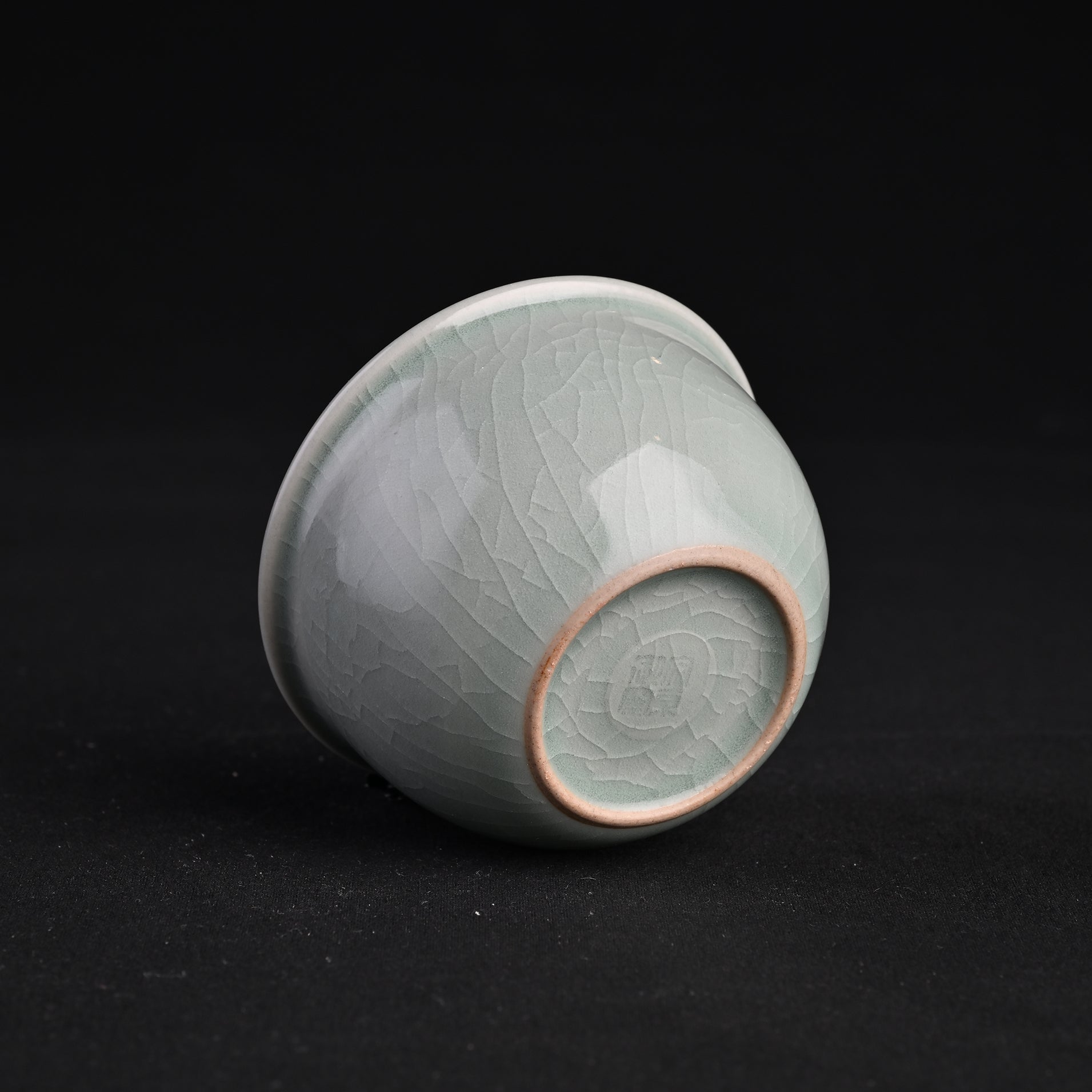 Natural Mineral Verdant Green Glaze Fortune Jar Cup