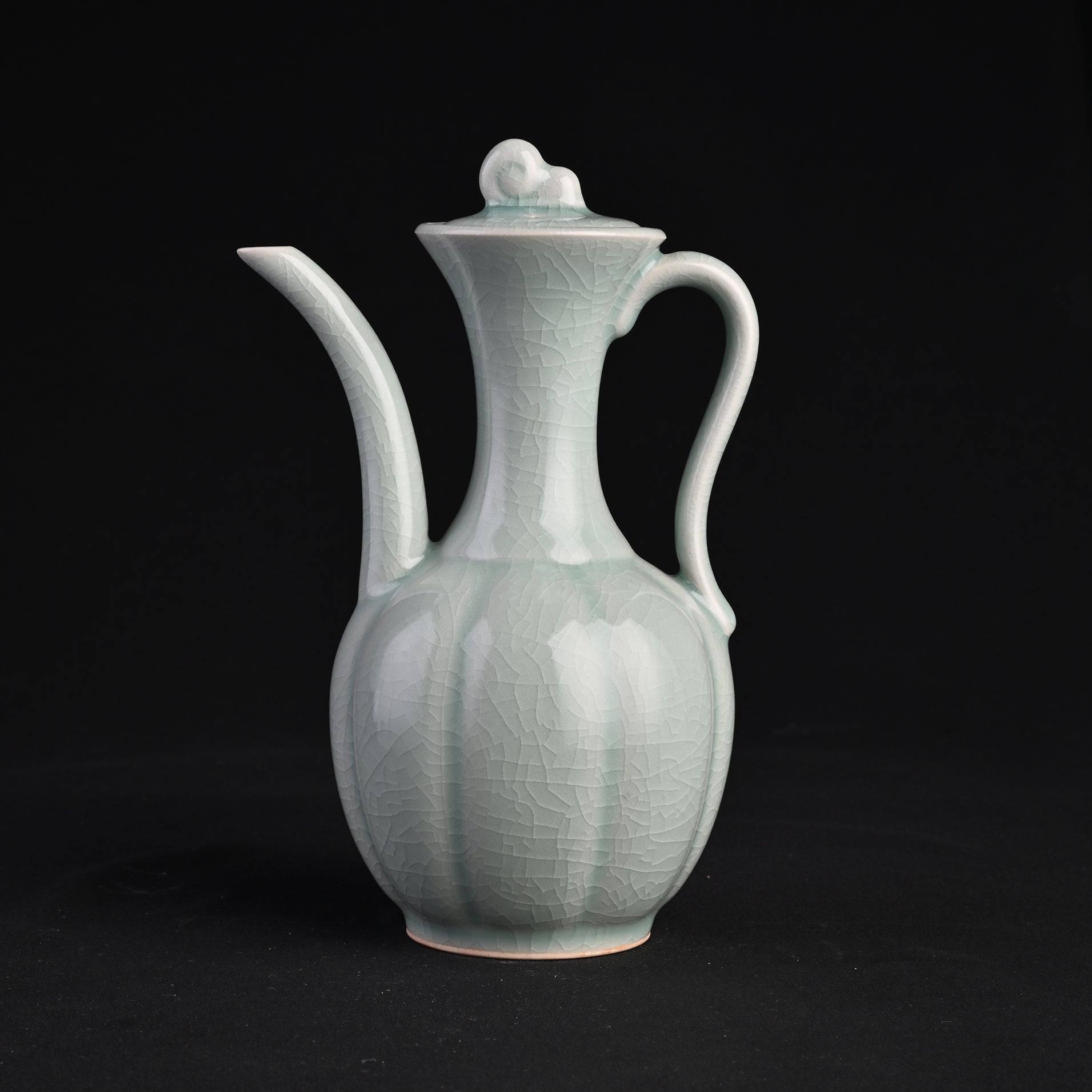Natural Mineral Verdant Green Glaze Sake Set