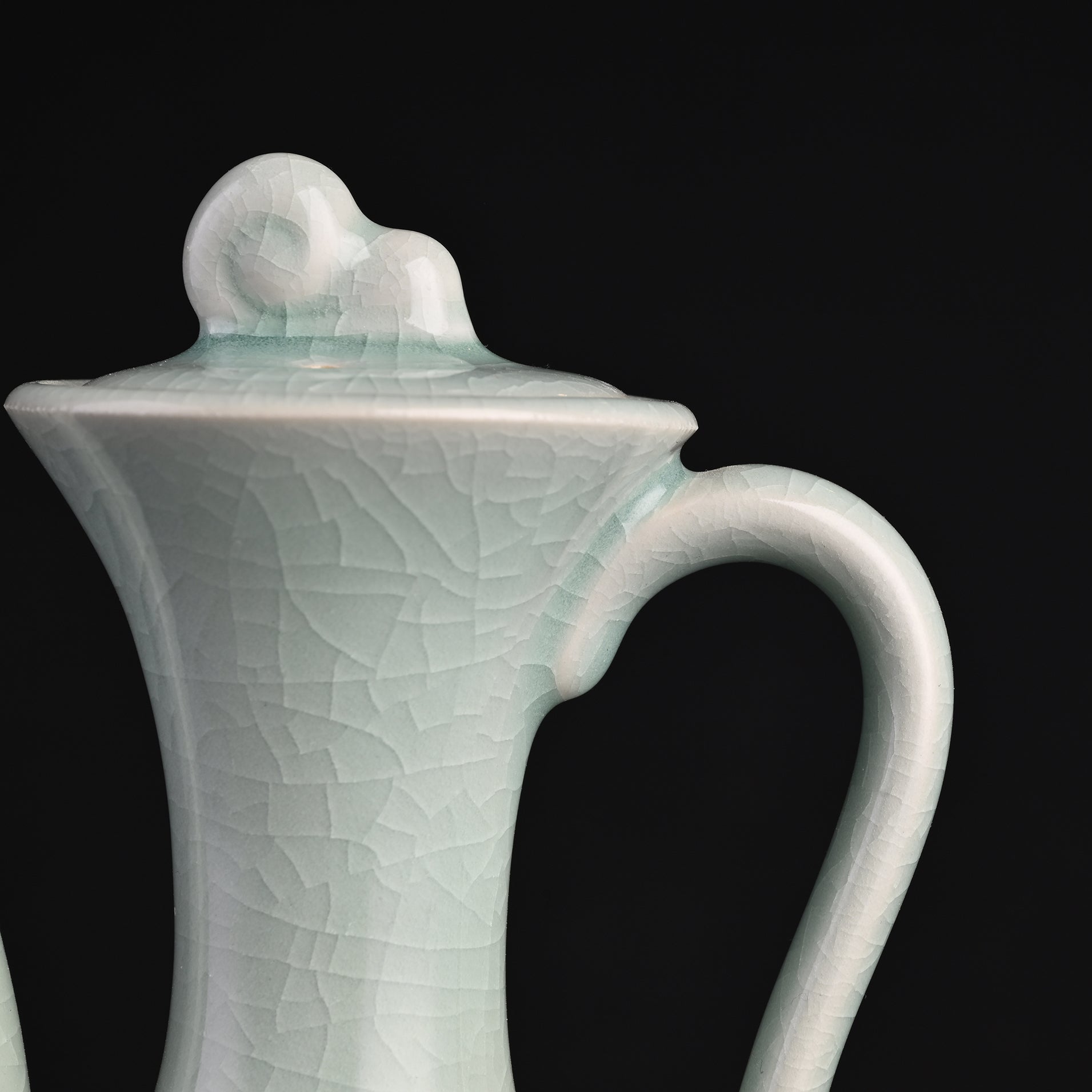 Natural Mineral Verdant Green Glaze Sake Set