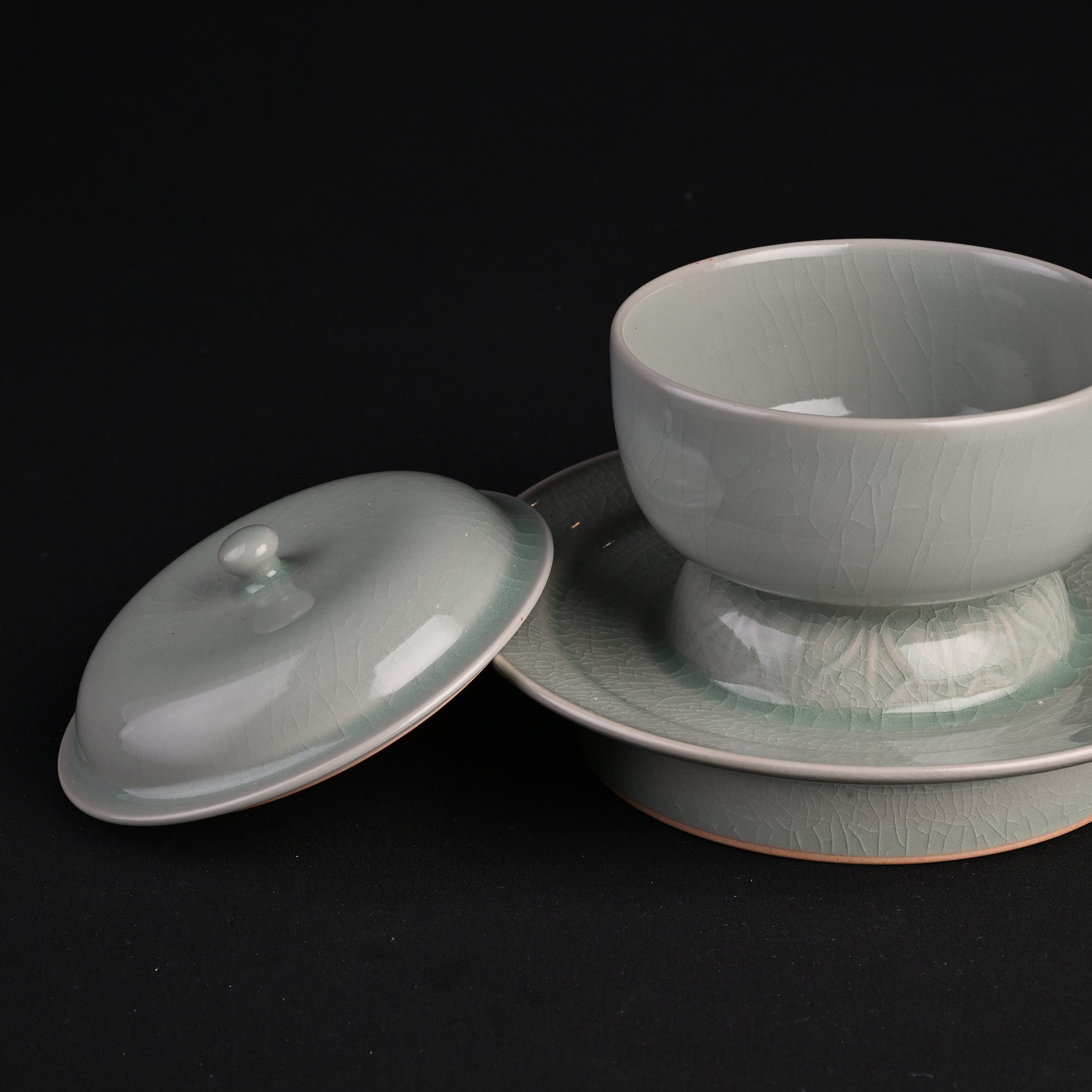 Natural Mineral Verdant Green Glaze Matcha Set