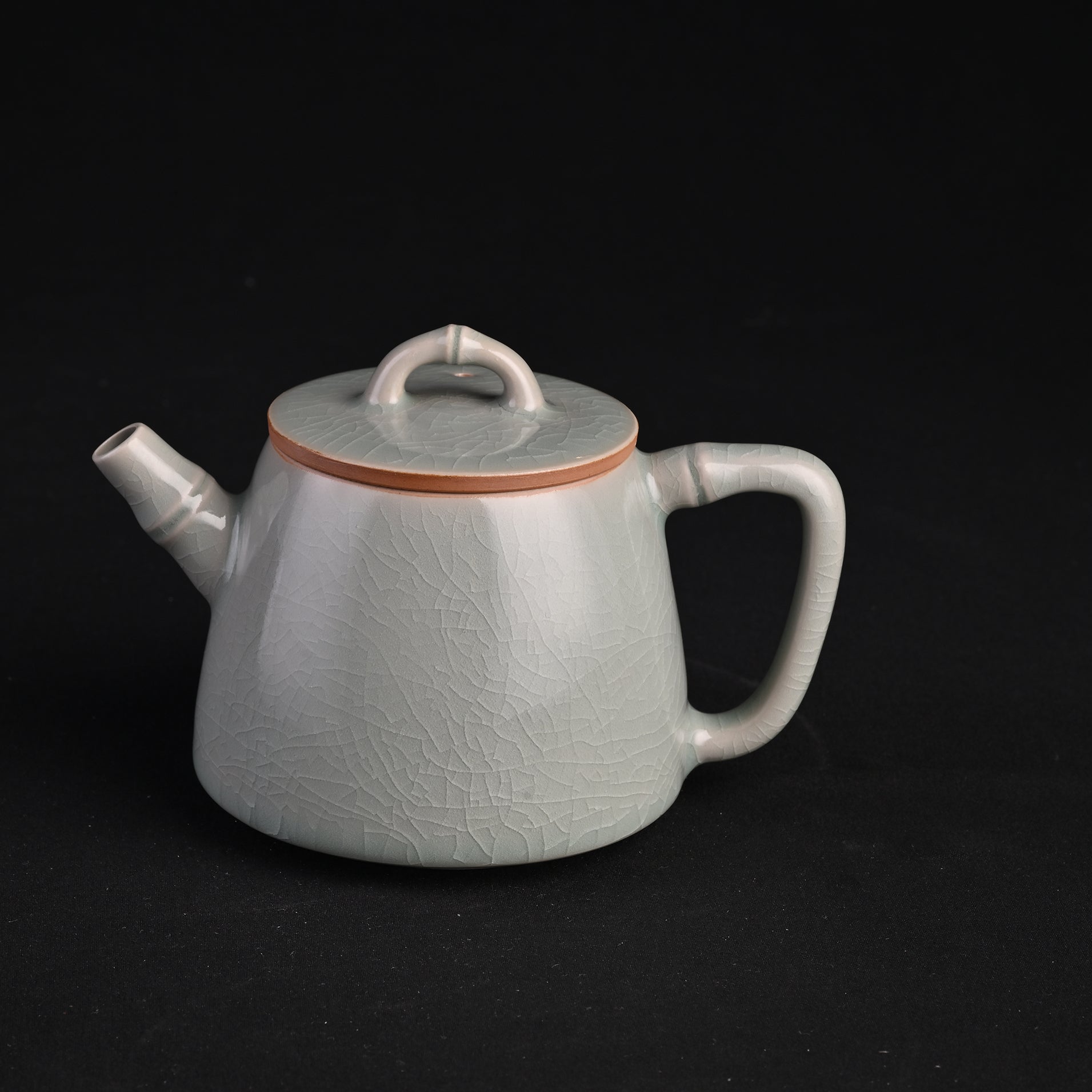 Natural Mineral Blue-Green Glaze “Take-kun” Teapot