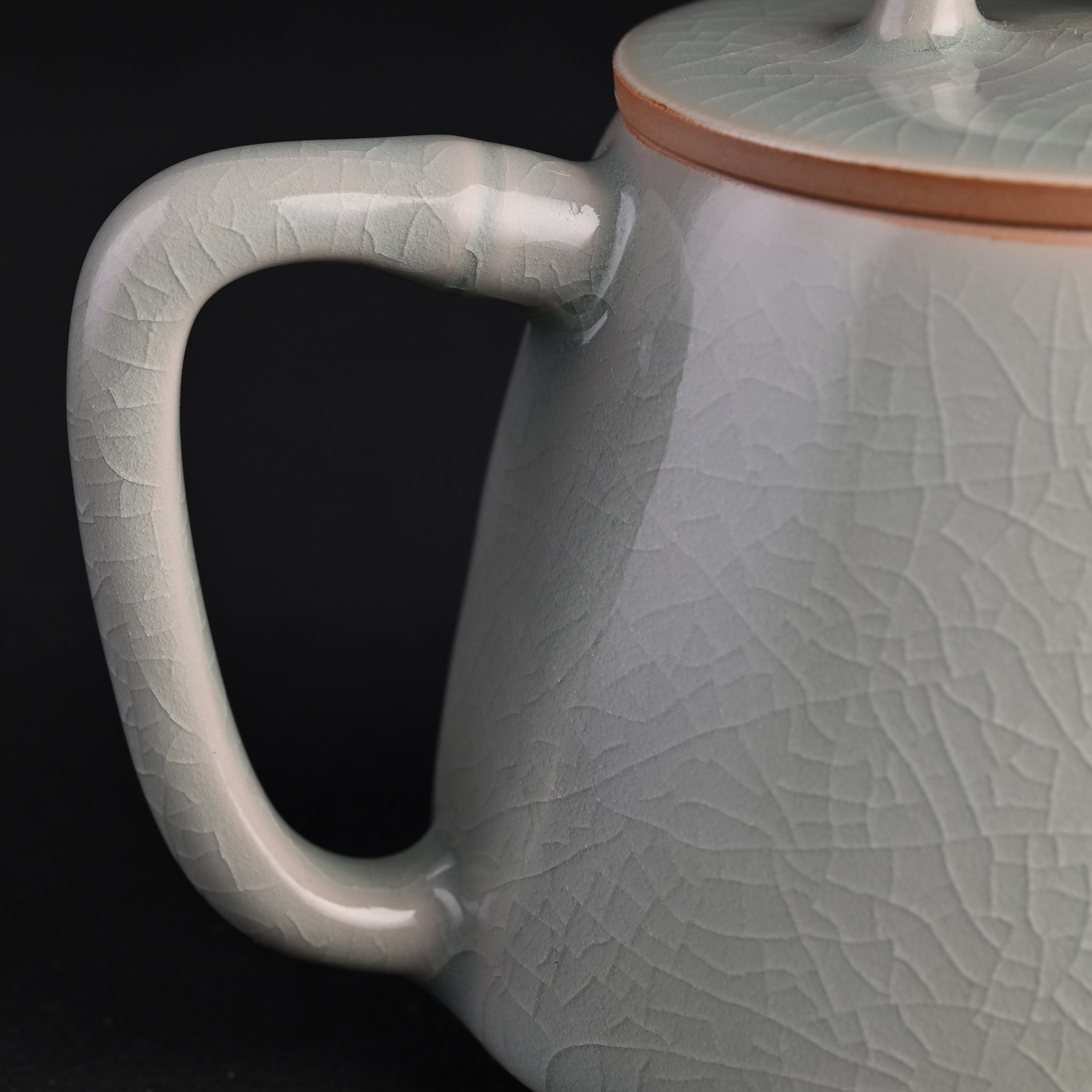 Natural Mineral Blue-Green Glaze “Take-kun” Teapot