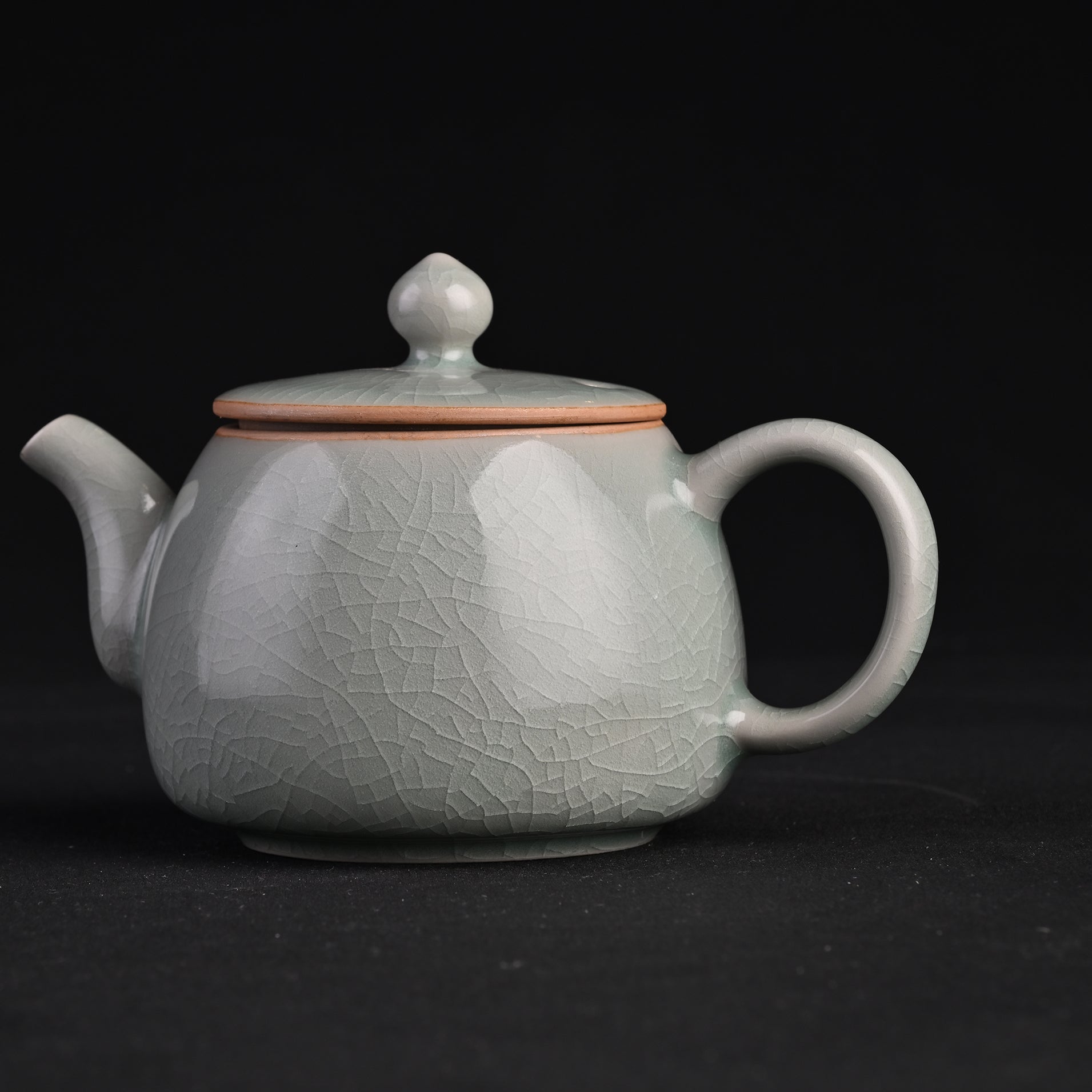 Natural Mineral Verdant Green Glaze Magnolia Teapot