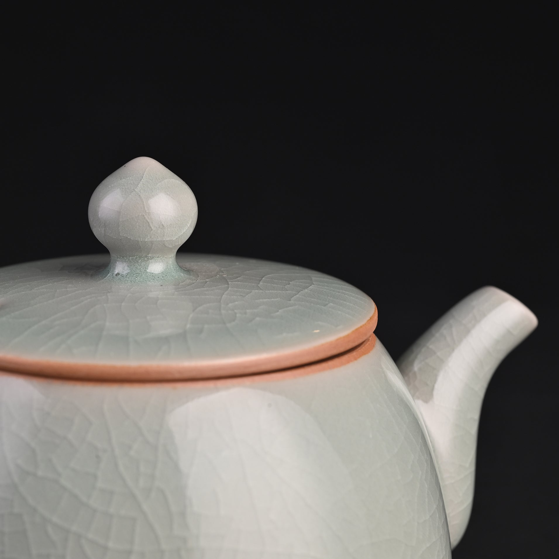 Natural Mineral Verdant Green Glaze Magnolia Teapot