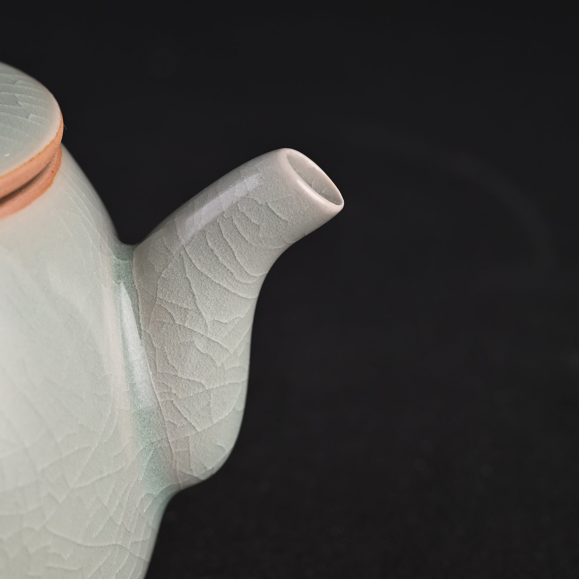 Natural Mineral Verdant Green Glaze Magnolia Teapot