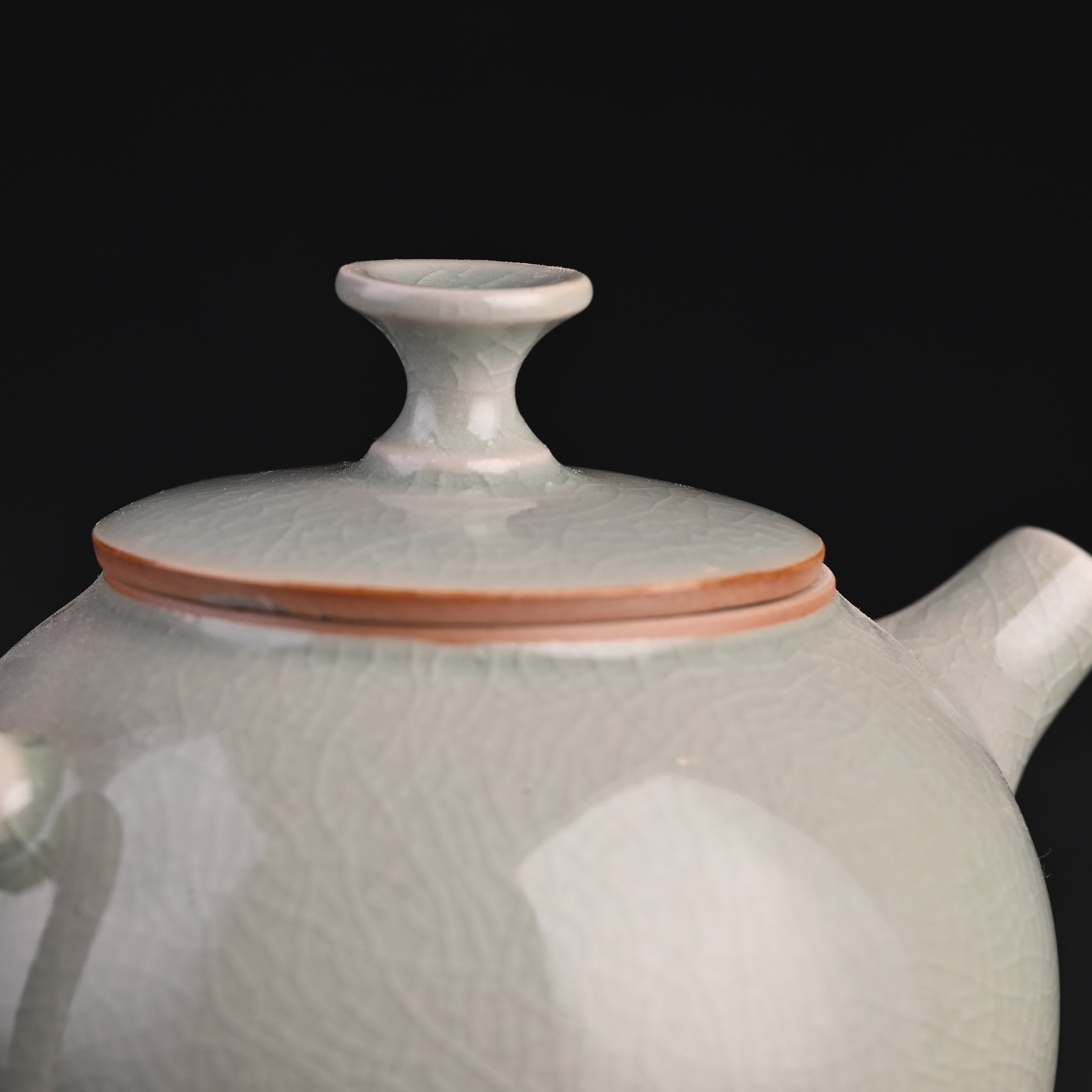 Natural Mineral Verdant Green Glaze Tianyuan Teapot