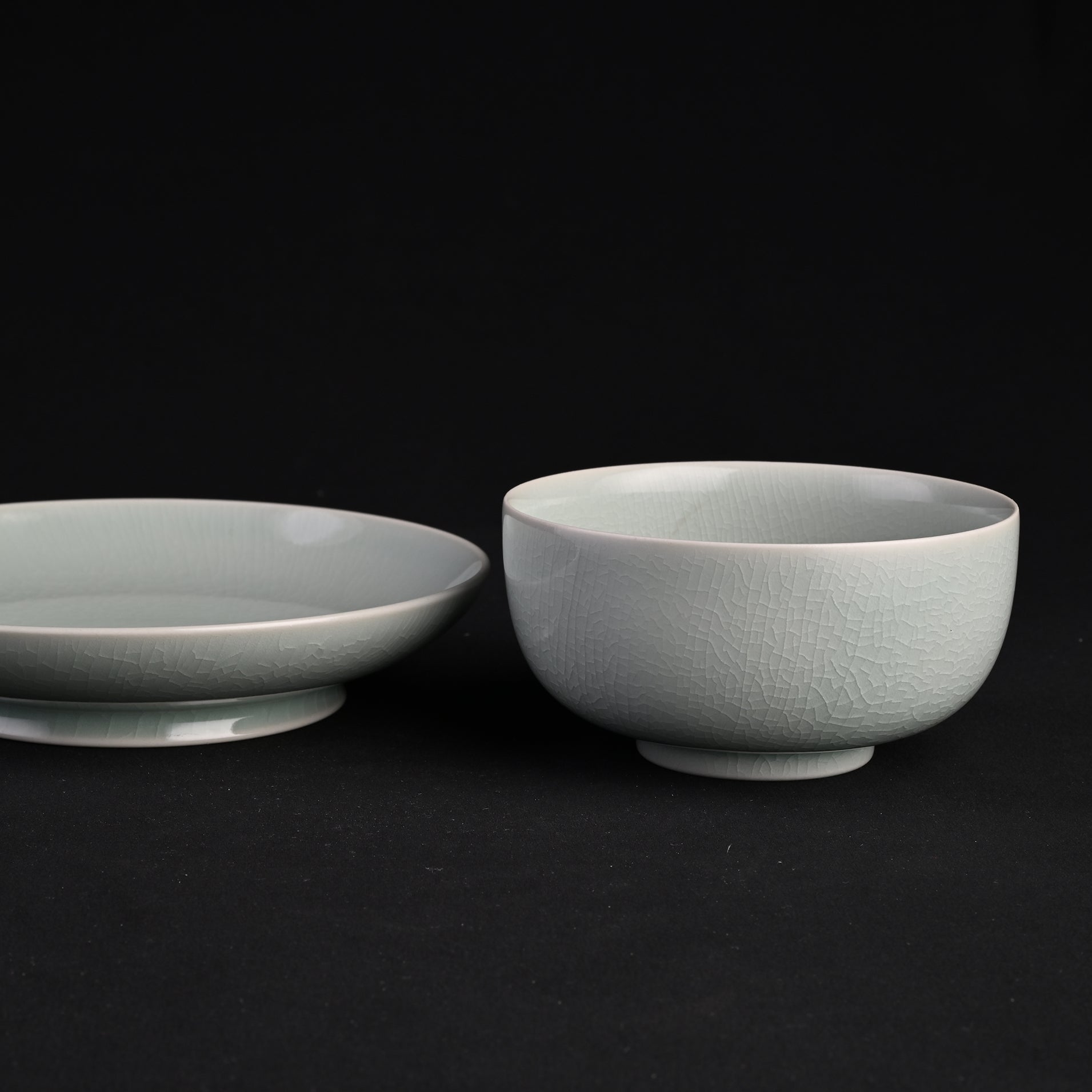 Natural Mineral Verdant Green Glaze Large Tea Bowl