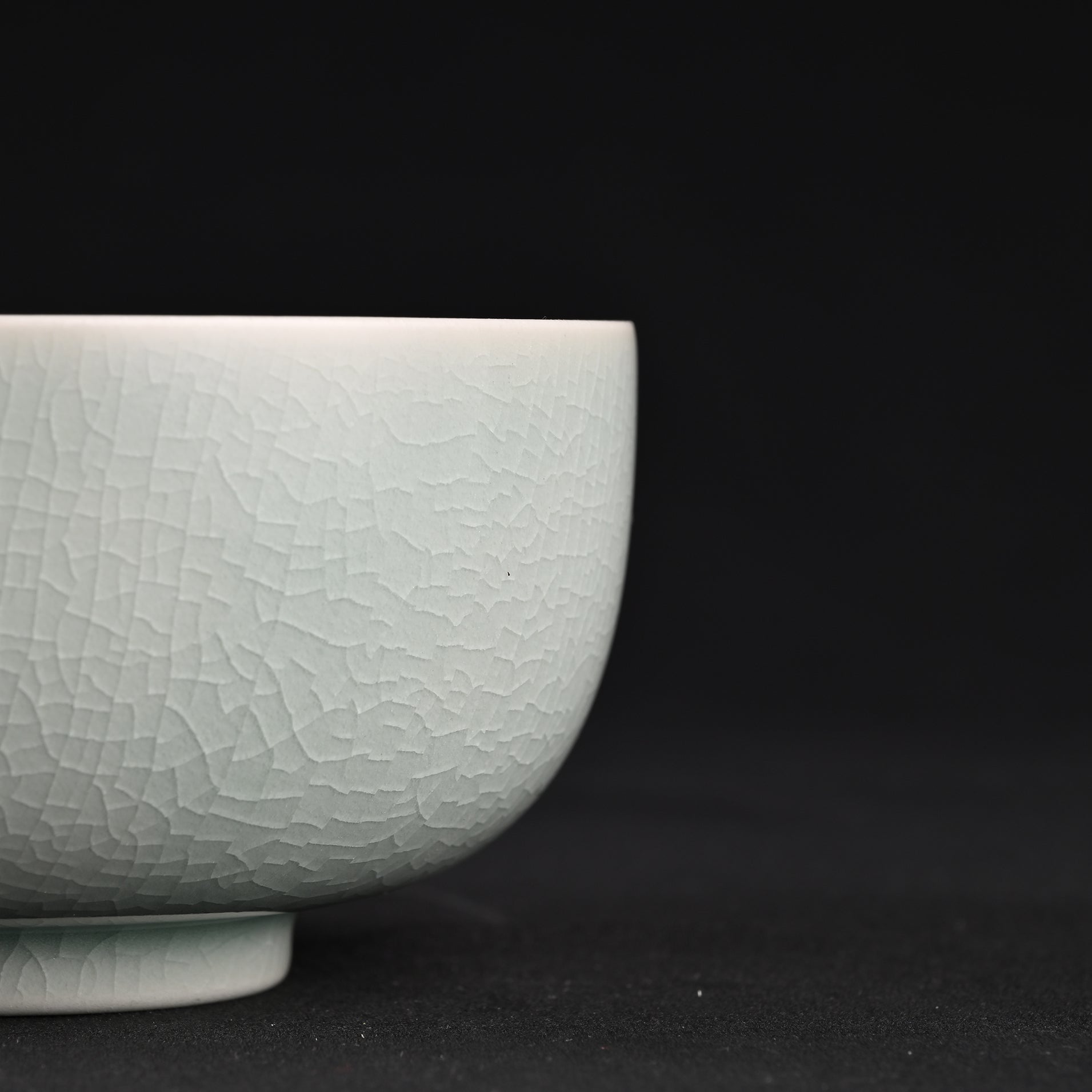 Natural Mineral Verdant Green Glaze Large Tea Bowl