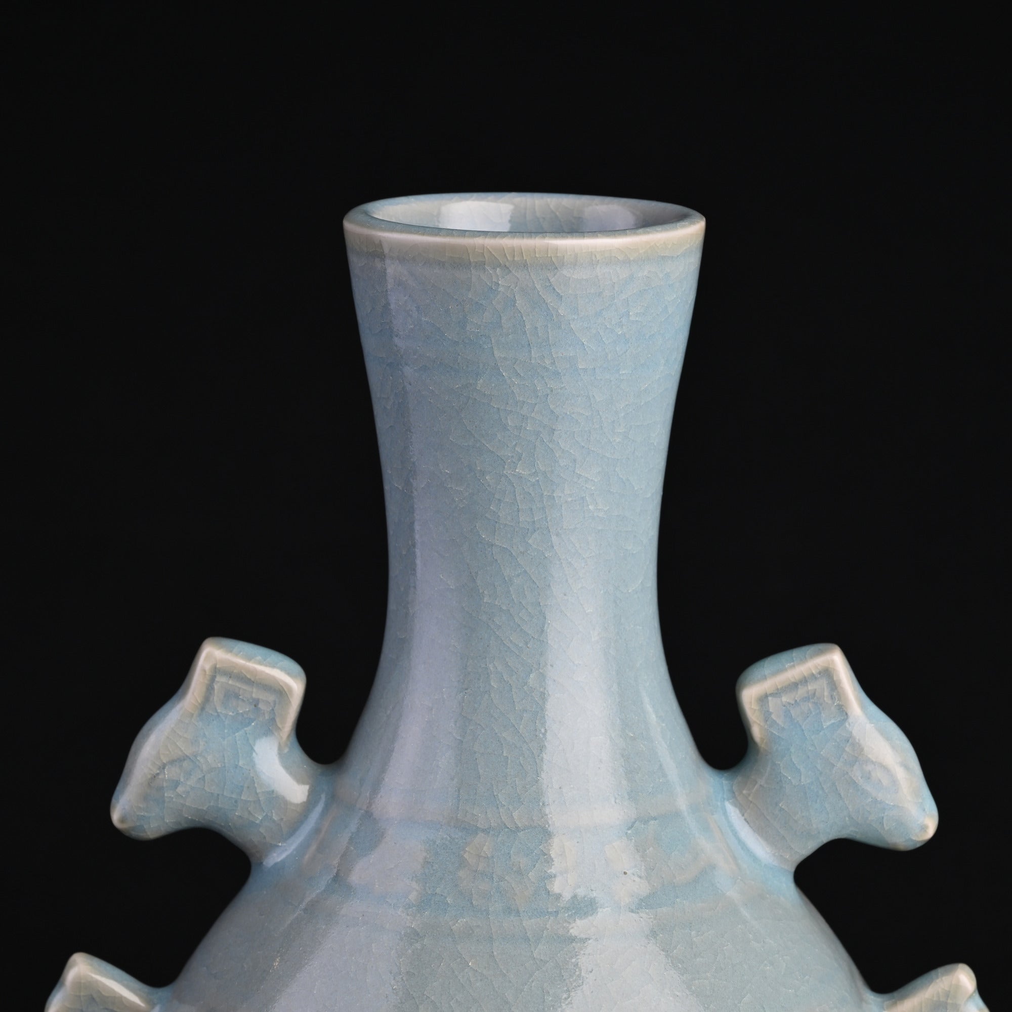 Natural Mineral Sky-Blue Glaze “Chukki” Vase