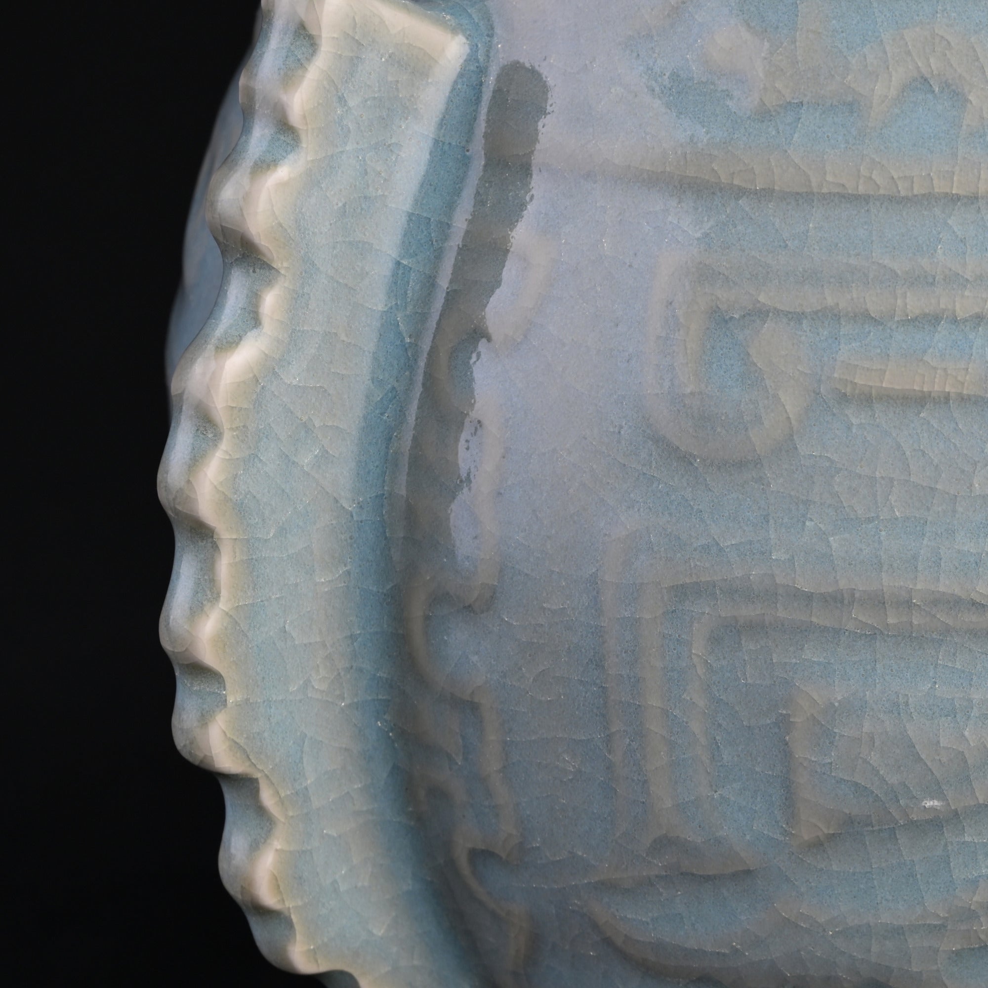 Natural Mineral Sky-Blue Glaze “Chukki” Vase