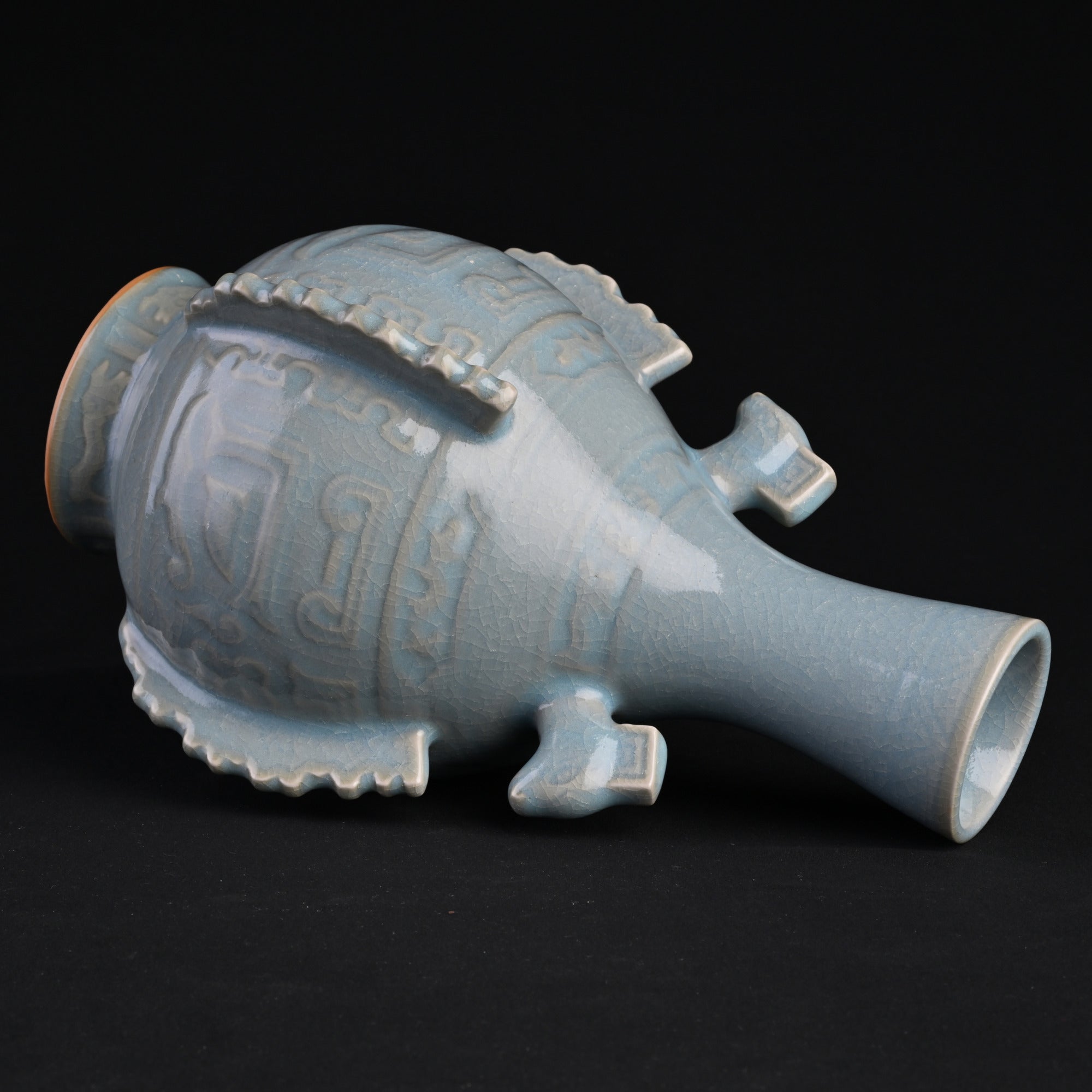 Natural Mineral Sky-Blue Glaze “Chukki” Vase