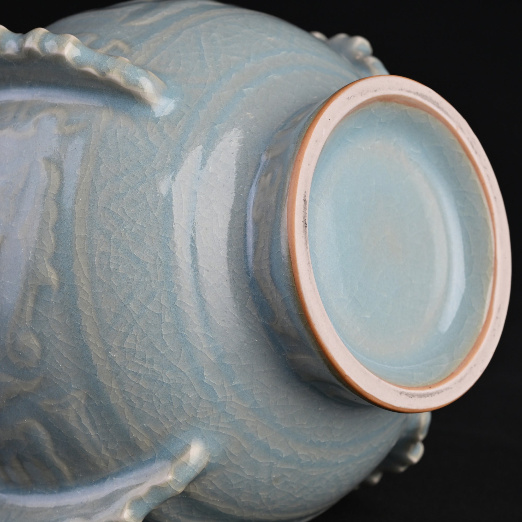 Natural Mineral Sky-Blue Glaze “Chukki” Vase