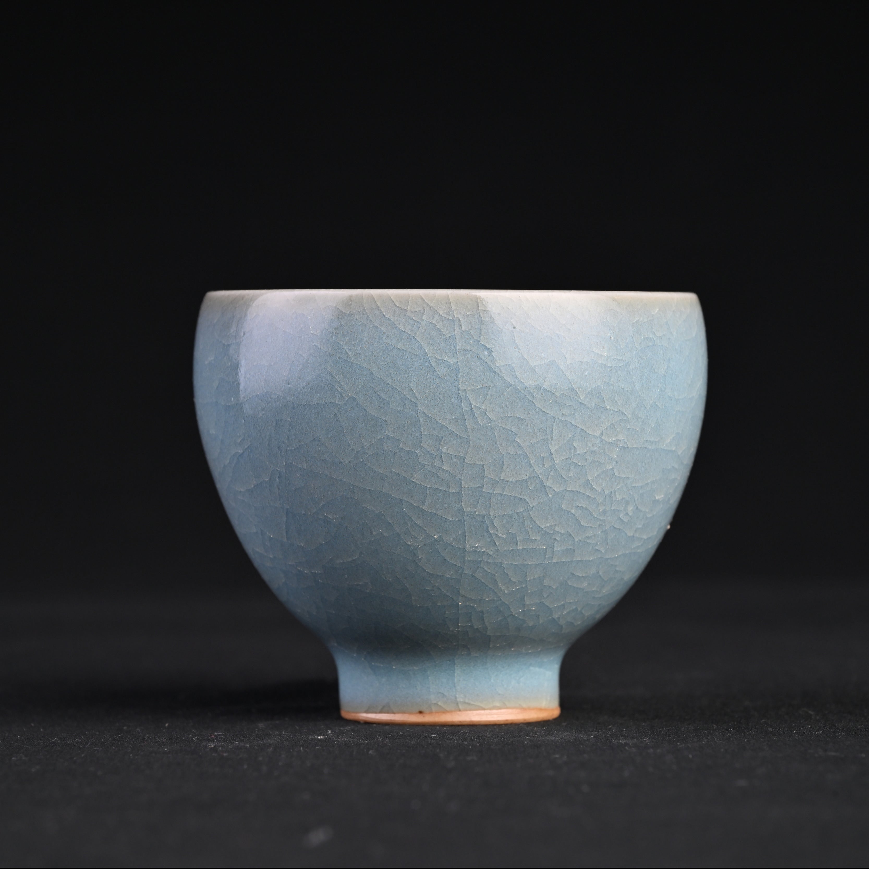 Natural Mineral Sky-Blue Glaze Imperial Concubine Cup