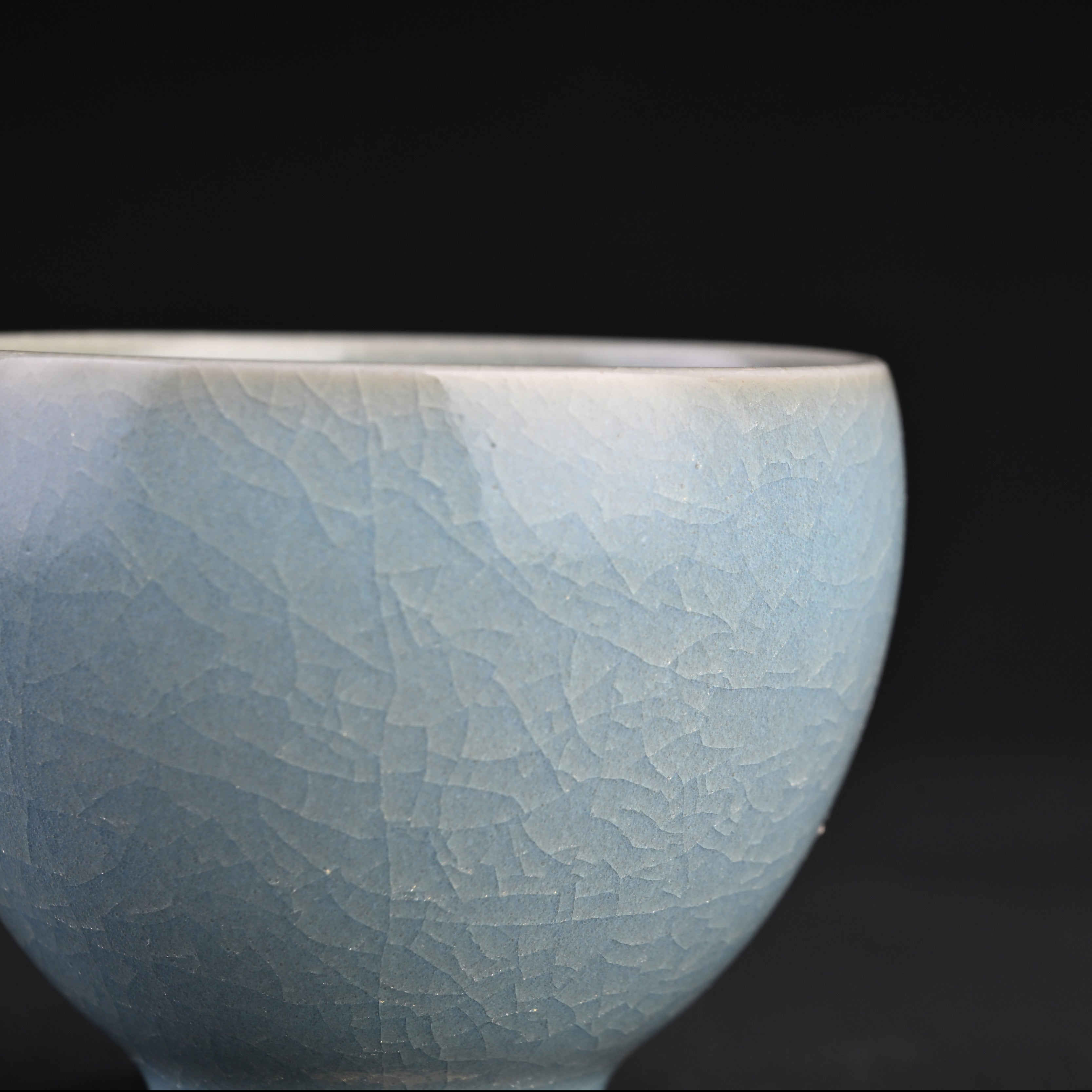 Natural Mineral Sky-Blue Glaze Imperial Concubine Cup