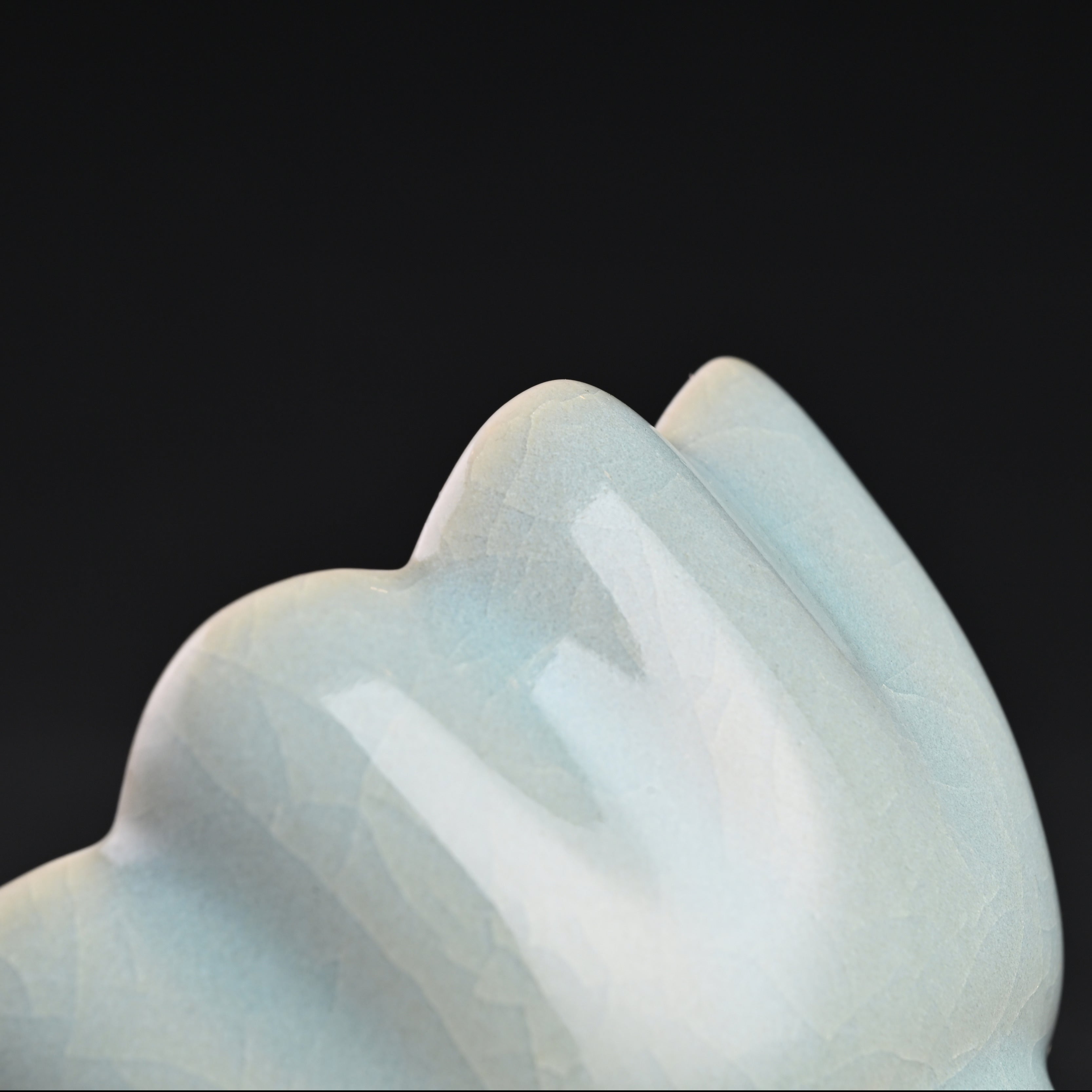 Natural Mineral Sky-Blue Glaze Lotus-Style Sake Warmer