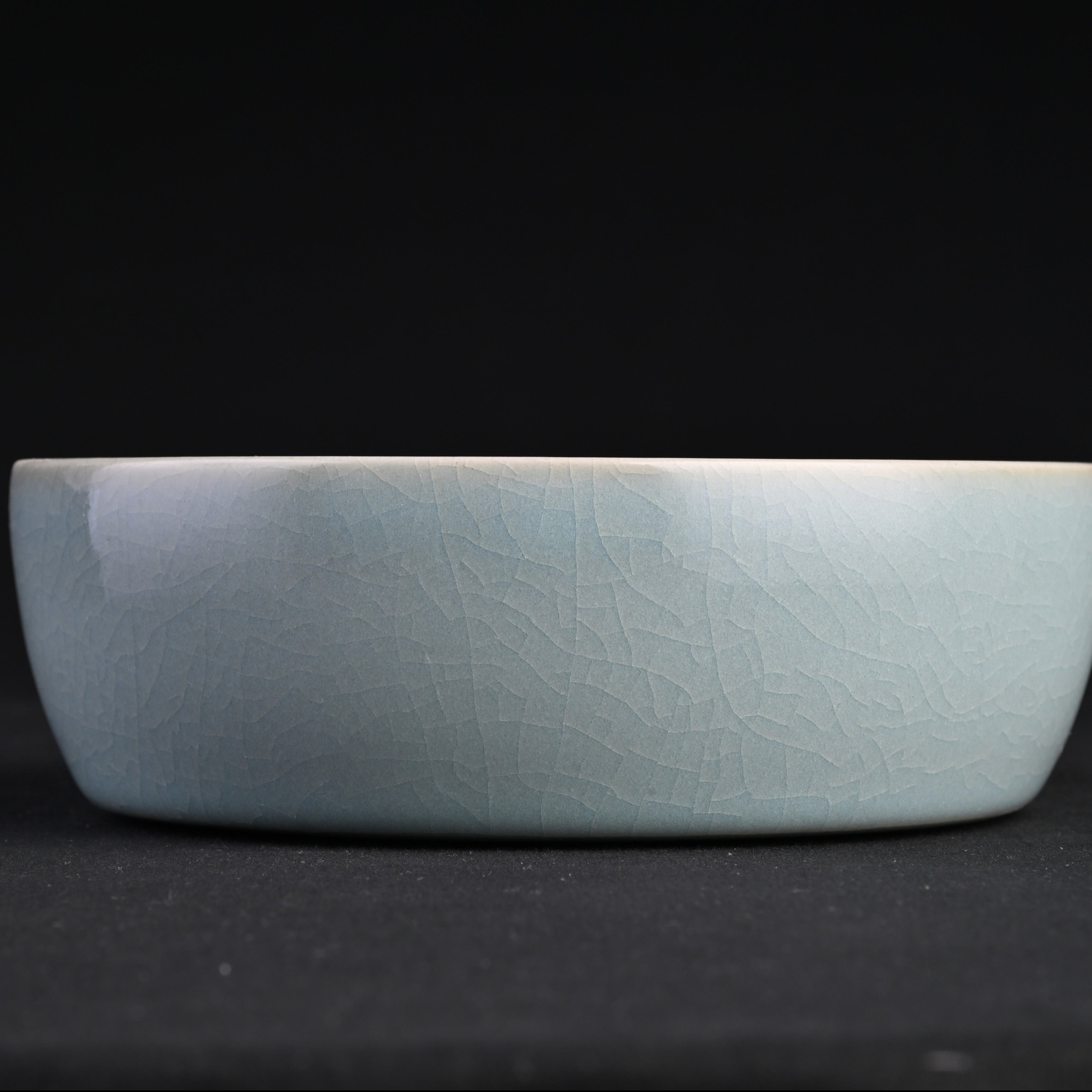 Natural Mineral Sky-Blue Glaze Deep Basin