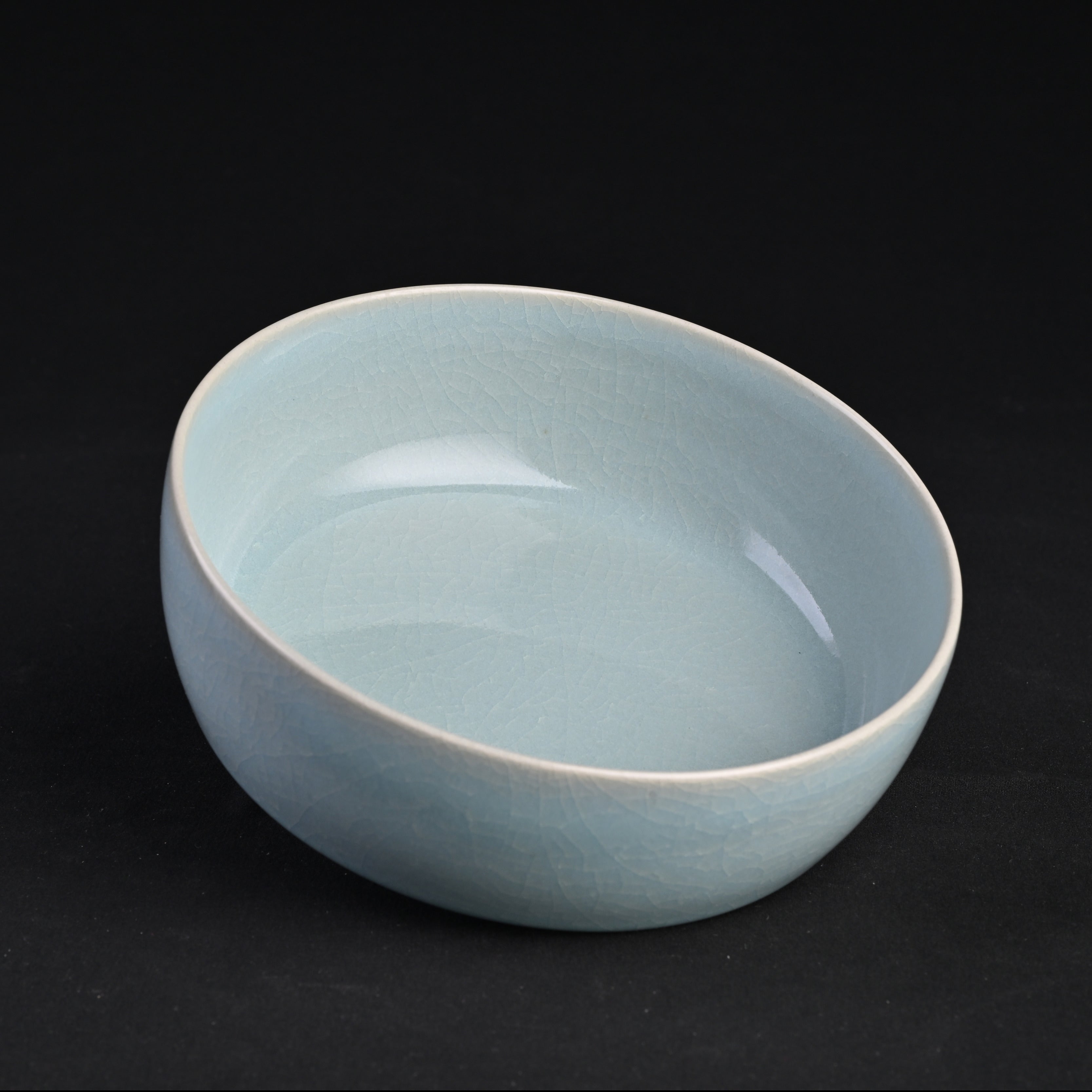 Natural Mineral Sky-Blue Glaze Deep Basin