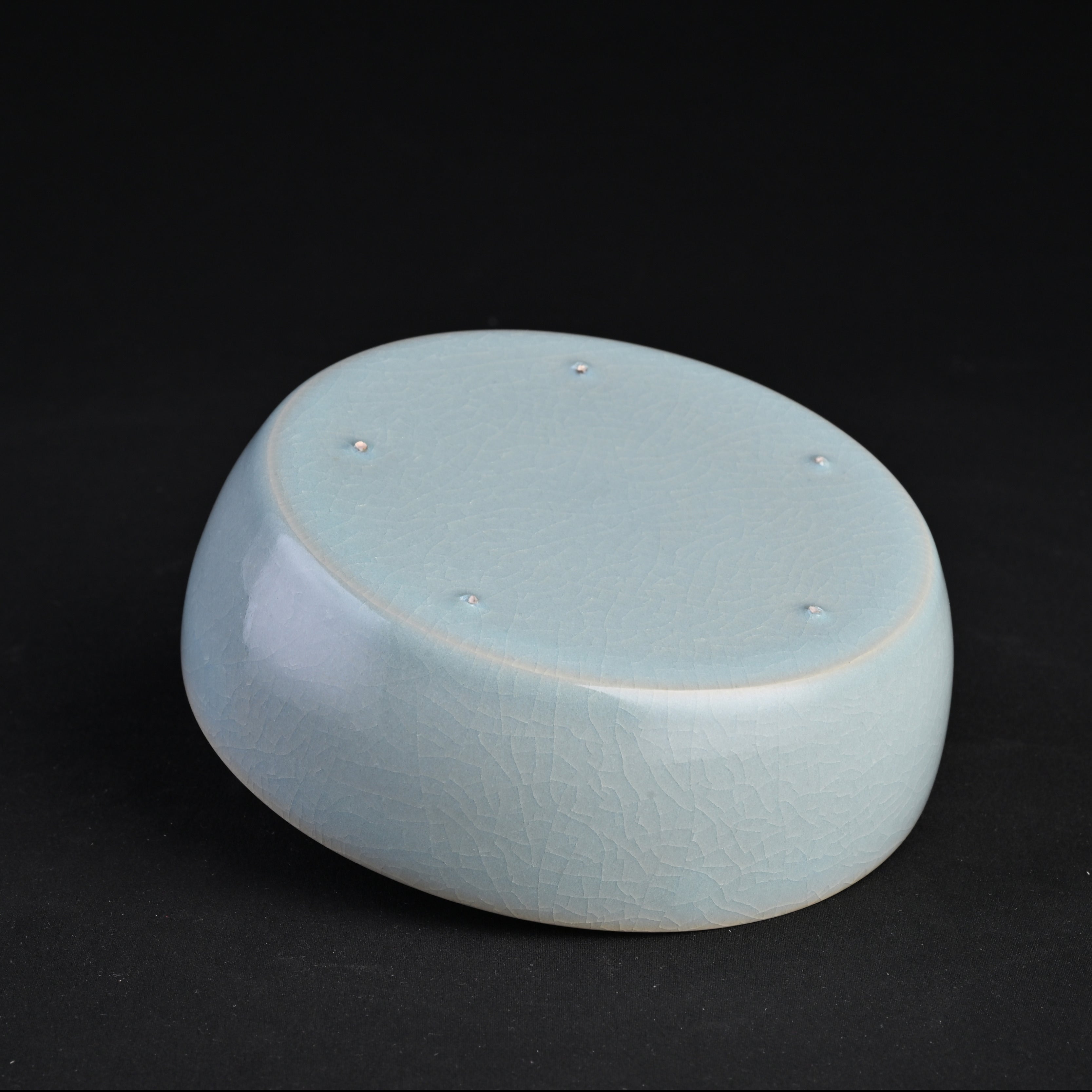 Natural Mineral Sky-Blue Glaze Deep Basin