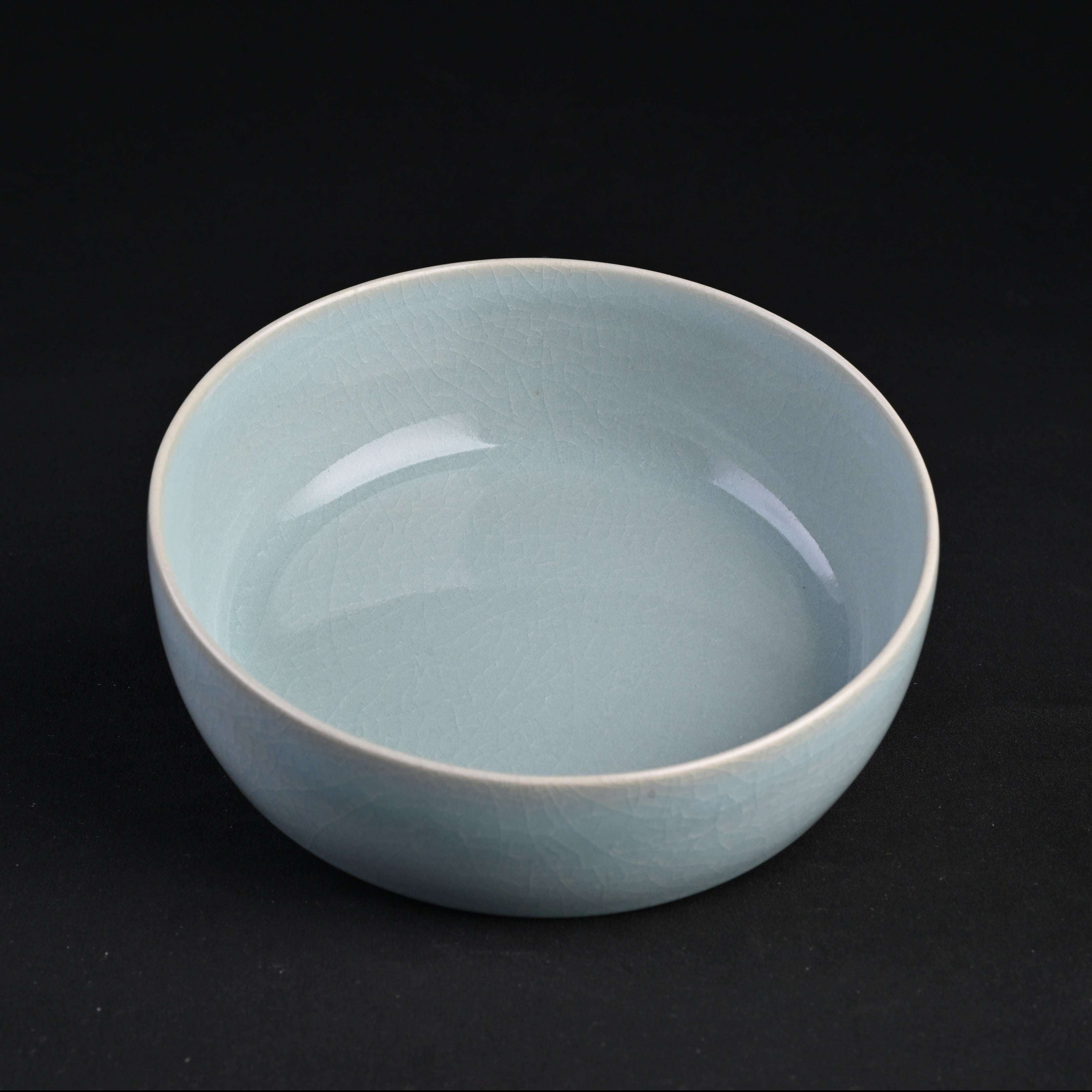 Natural Mineral Sky-Blue Glaze Deep Basin