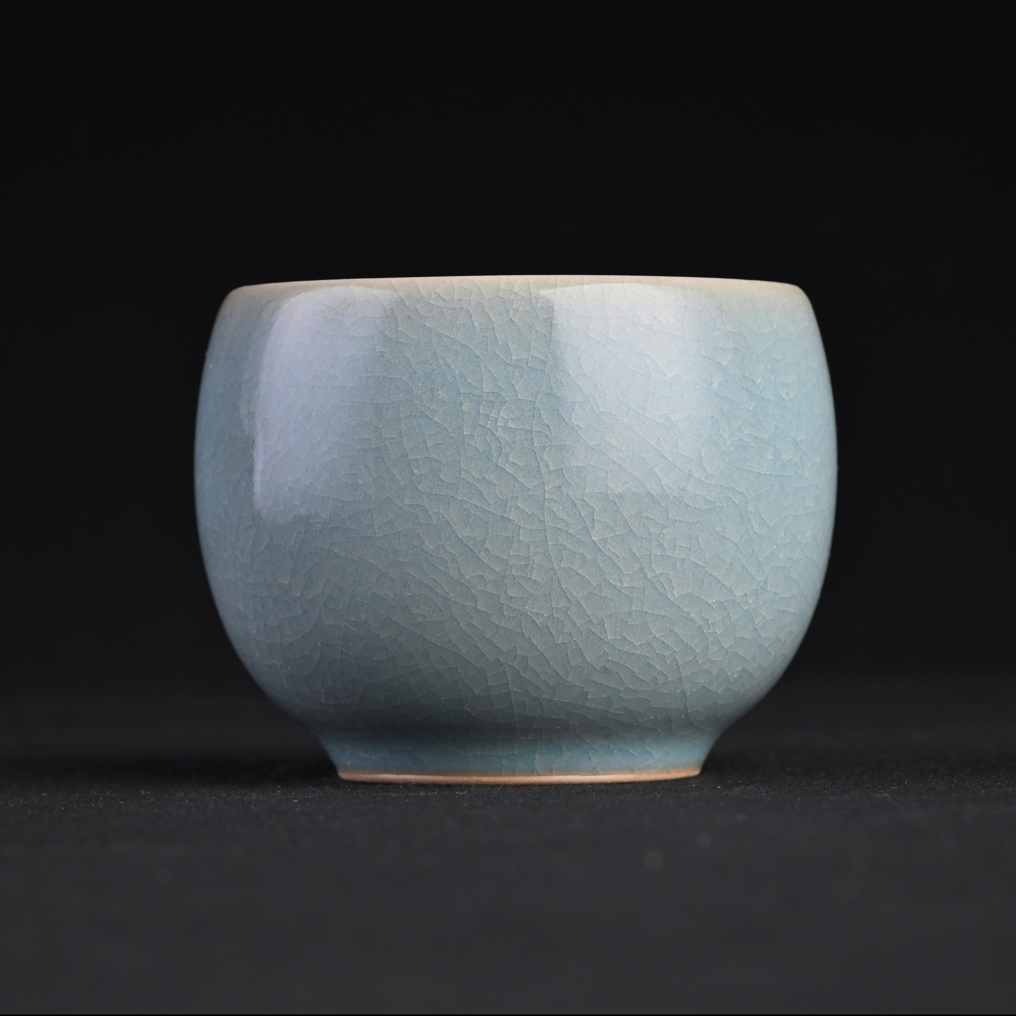 Natural Mineral Sky-Blue Glaze Fully Handmade Single Cup