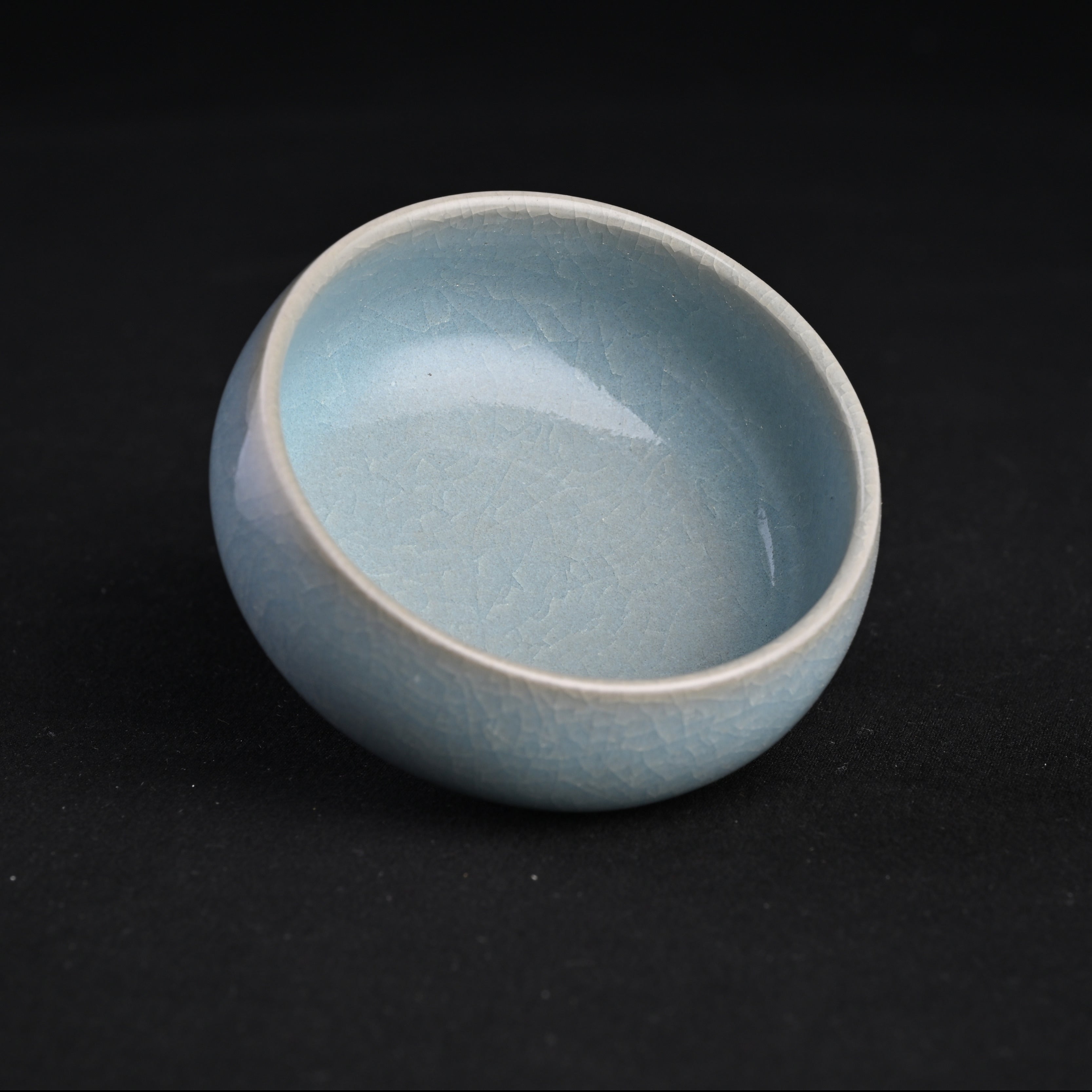 Natural Mineral Sky-Blue Glaze Zen Meditation Cup