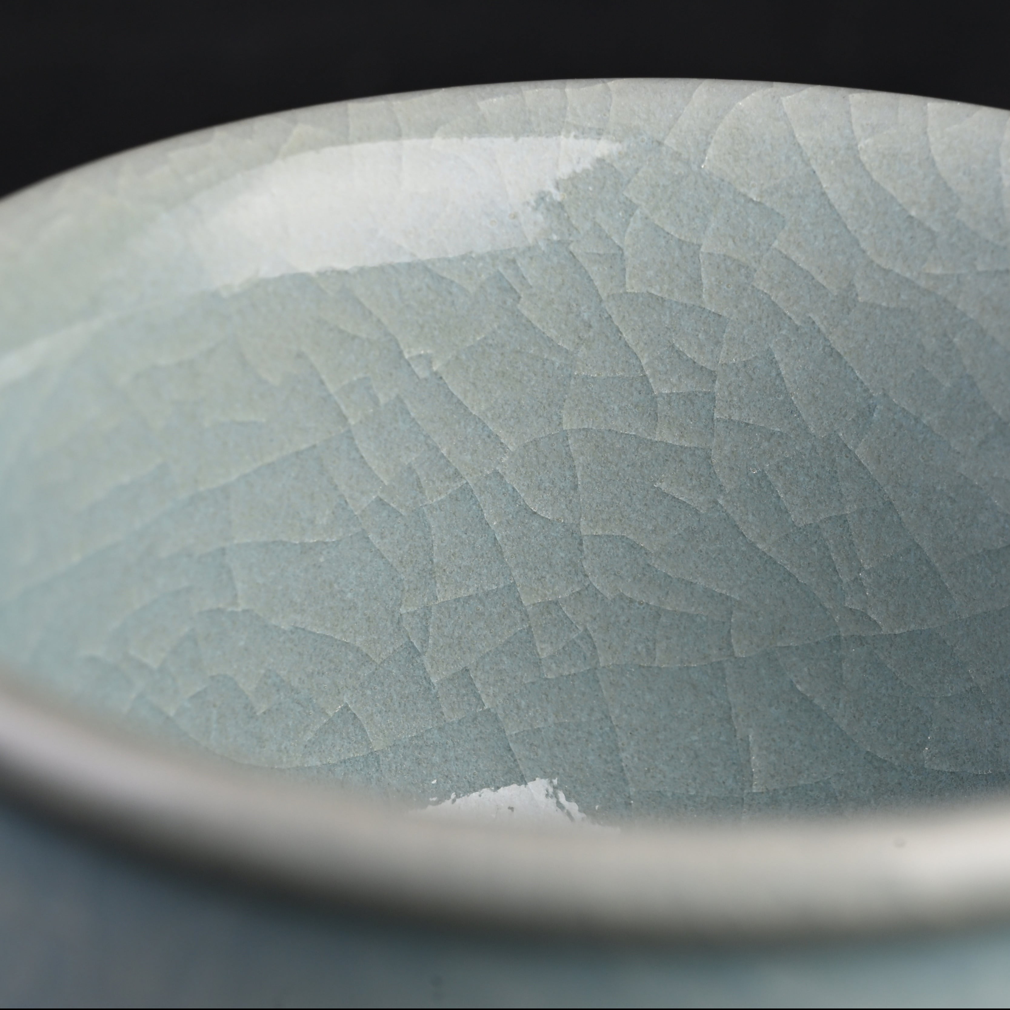 Natural Mineral Sky-Blue Glaze Handmade “Fuku Jar” Cup