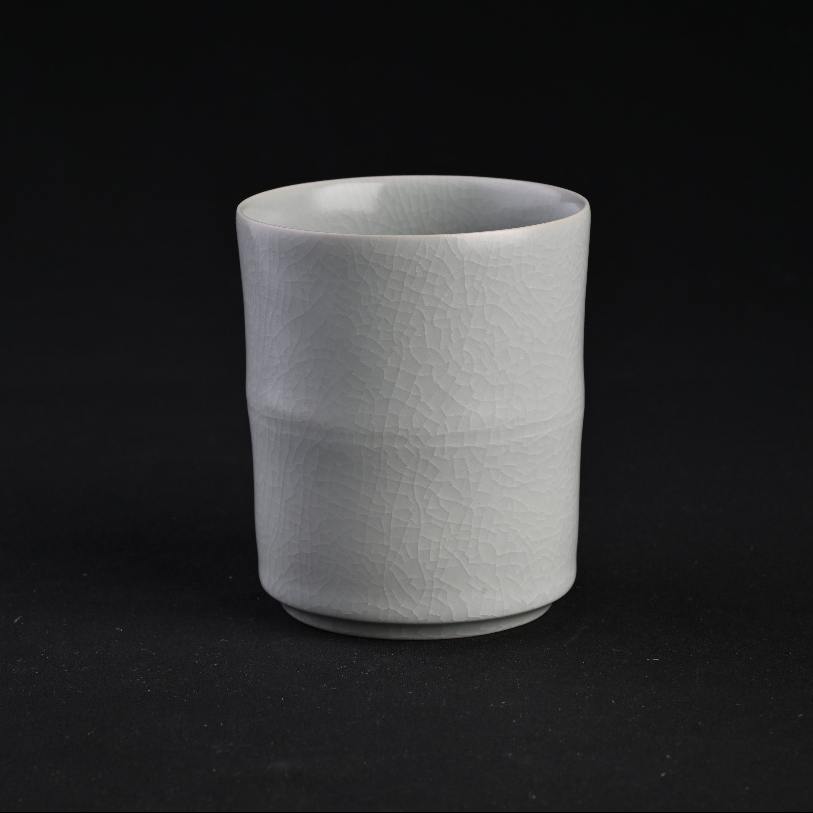 Re-fired Moon White Glaze Bamboo Joint Cup