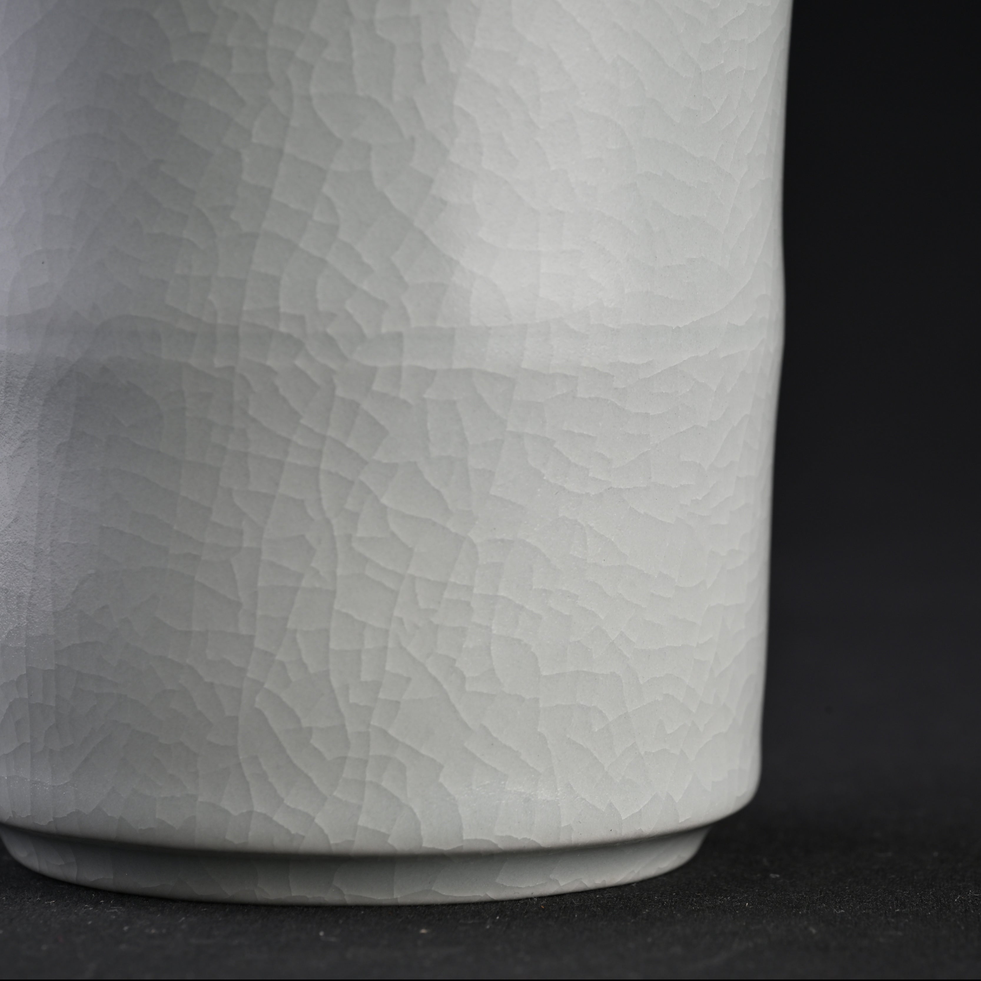 Re-fired Moon White Glaze Bamboo Joint Cup