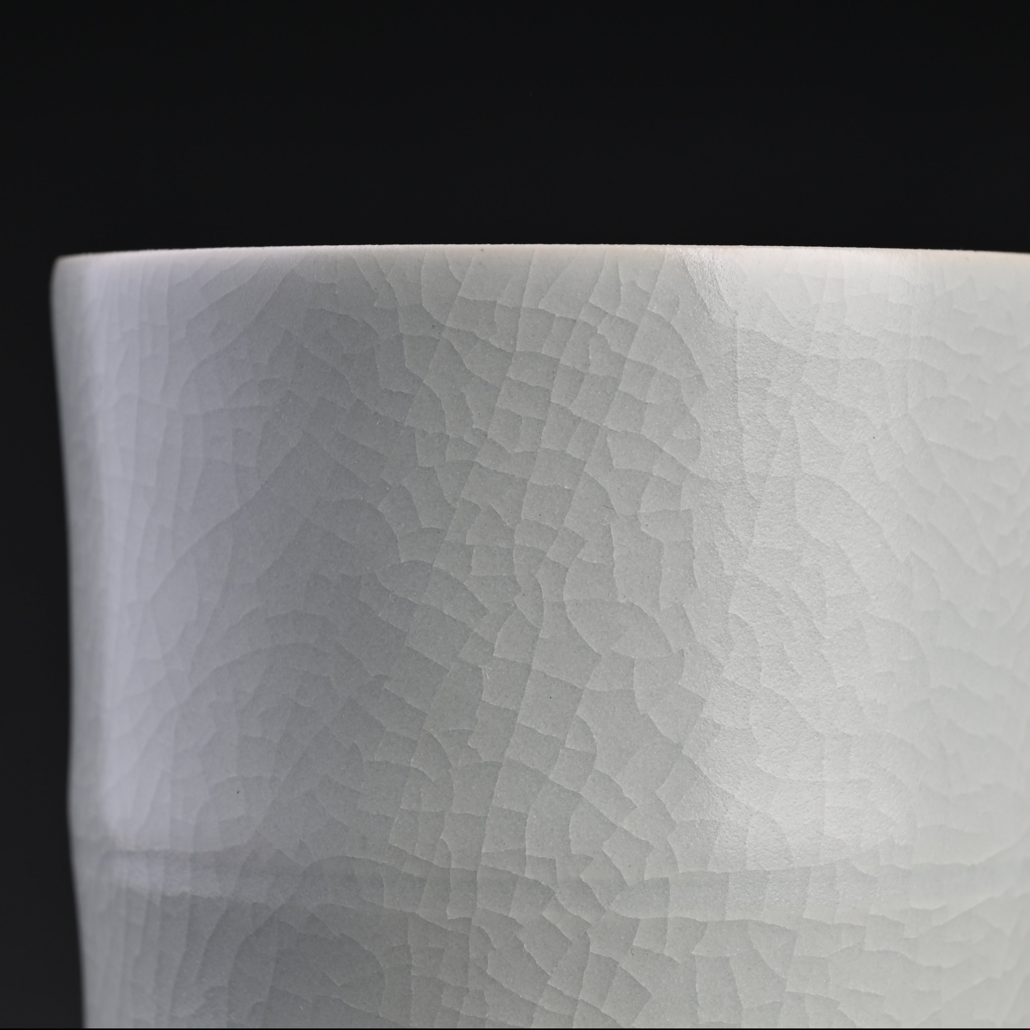 Re-fired Moon White Glaze Bamboo Joint Cup