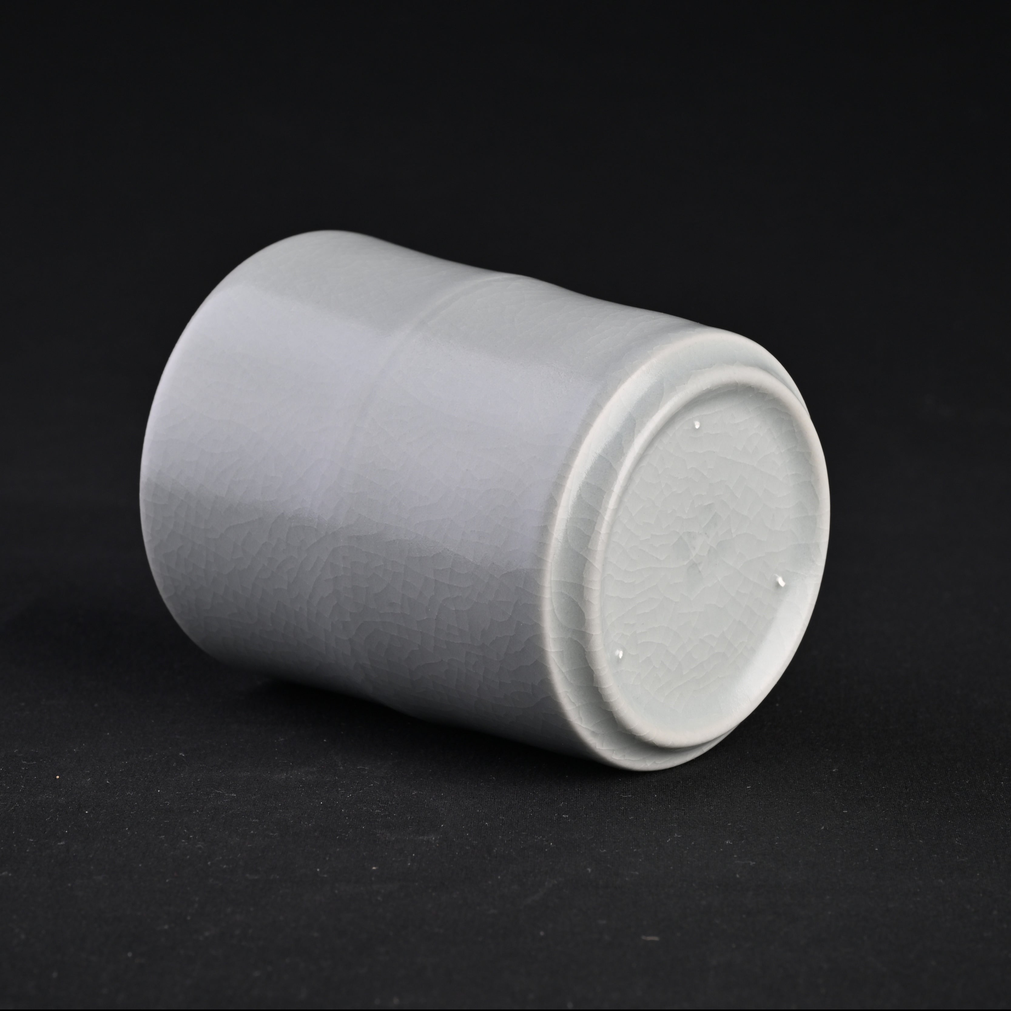 Re-fired Moon White Glaze Bamboo Joint Cup