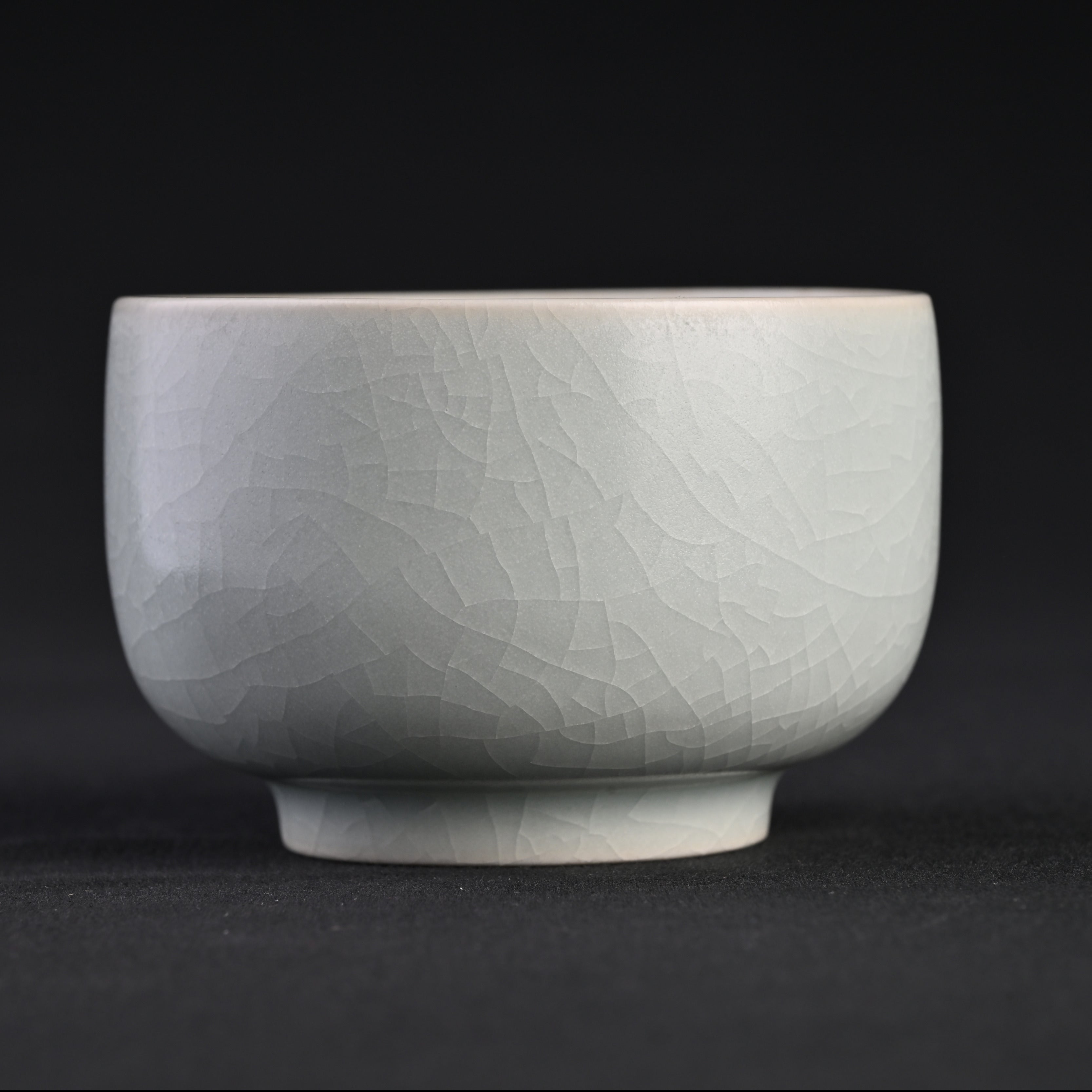 Re-fired Moon White Glaze Arhat Cup