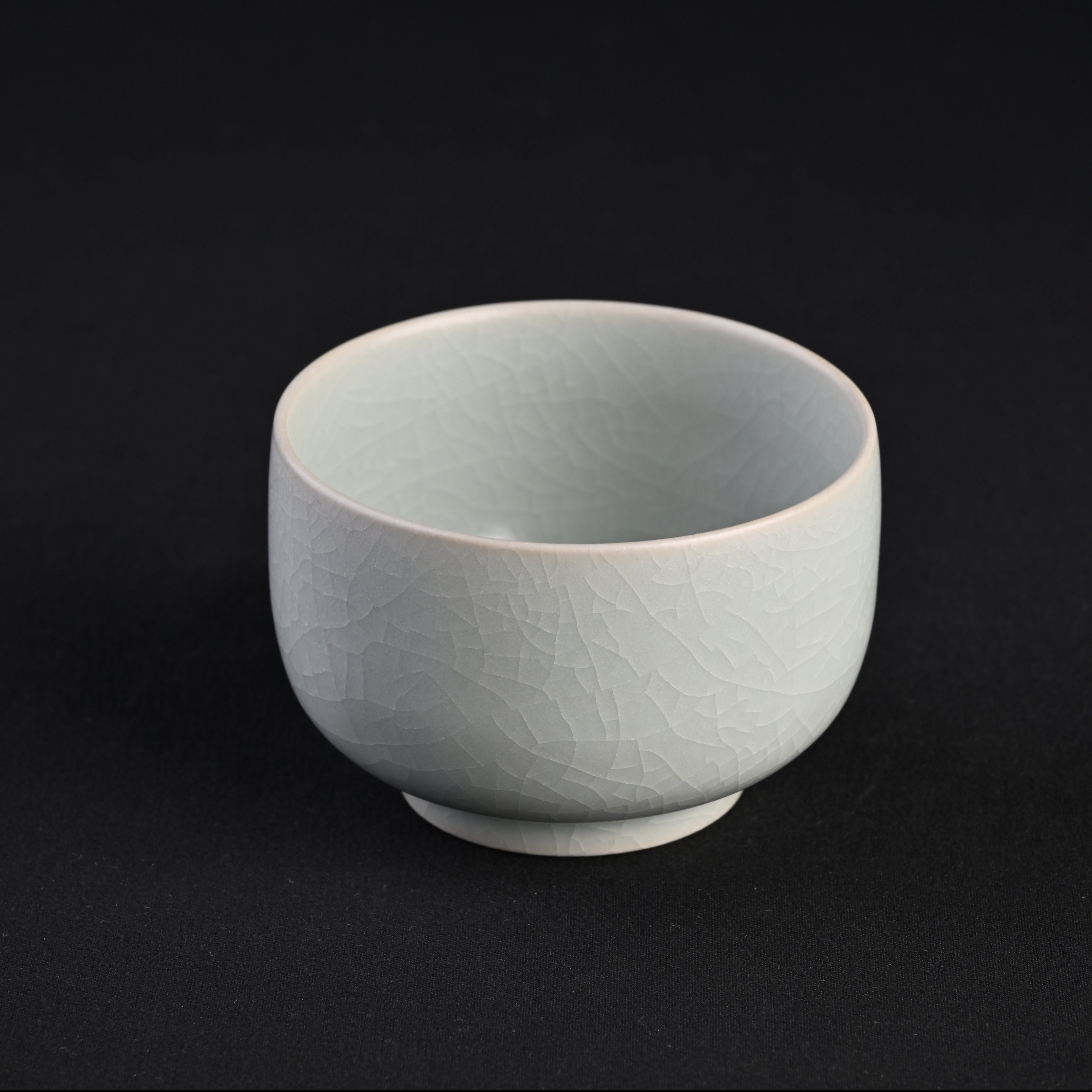 Re-fired Moon White Glaze Arhat Cup