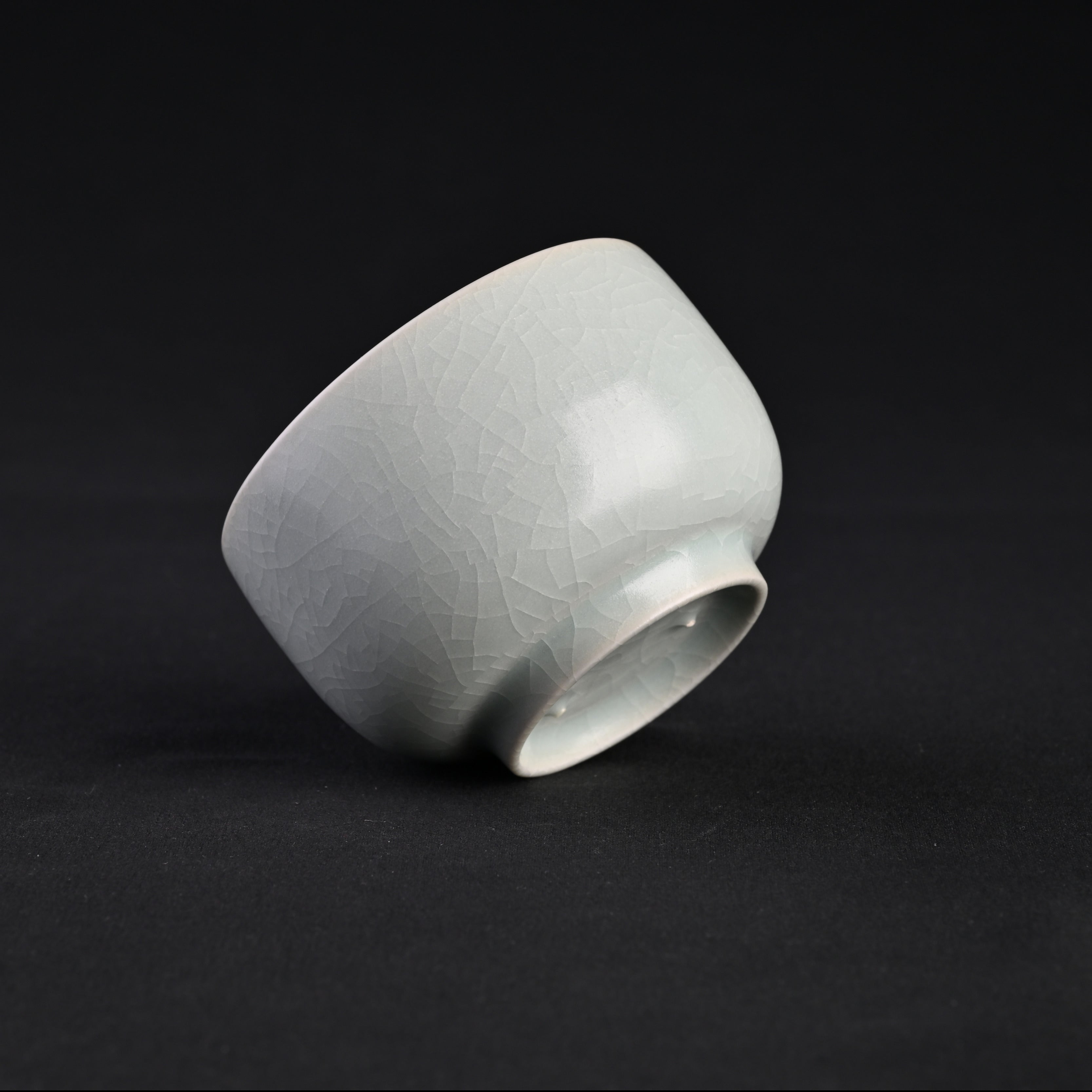 Re-fired Moon White Glaze Arhat Cup