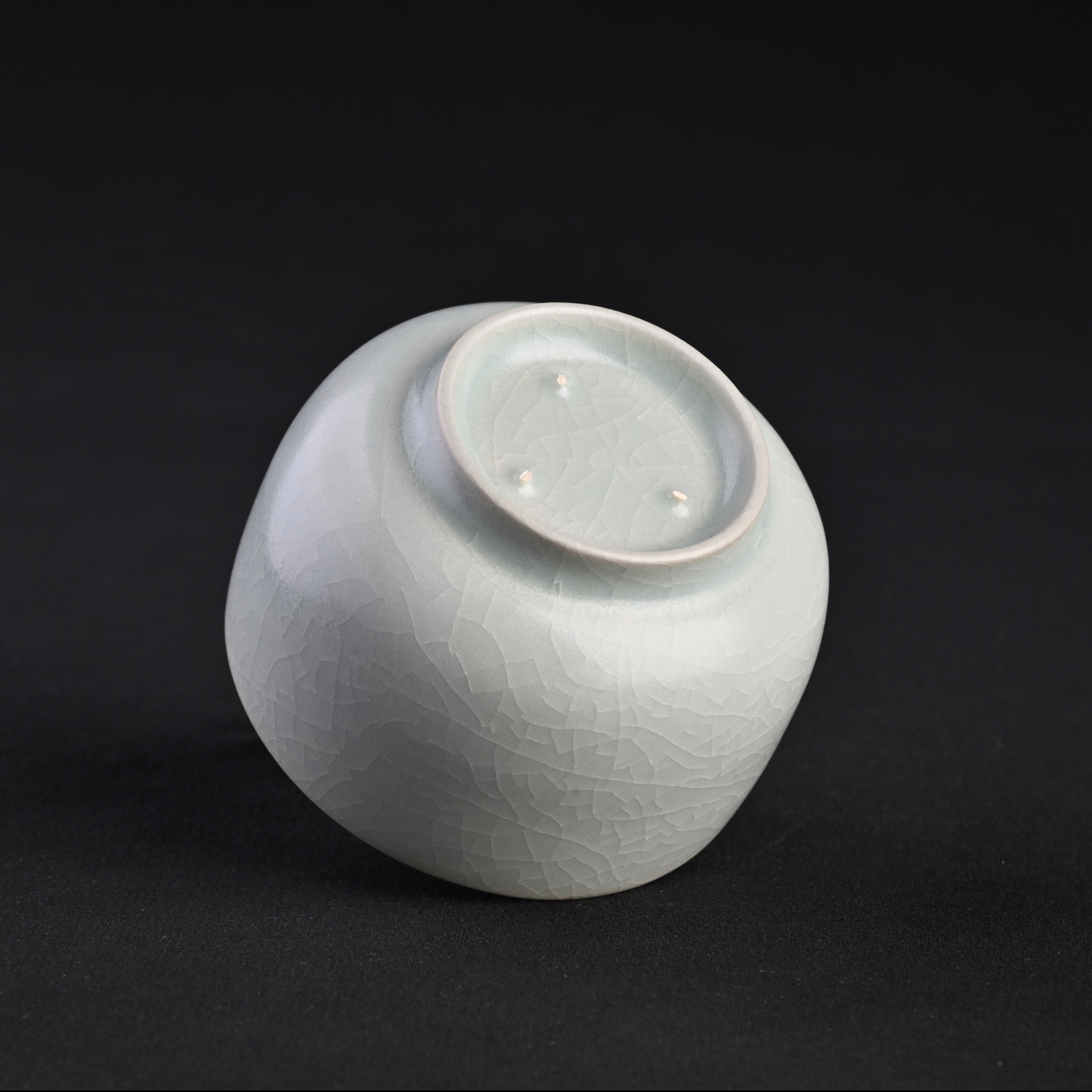 Re-fired Moon White Glaze Arhat Cup