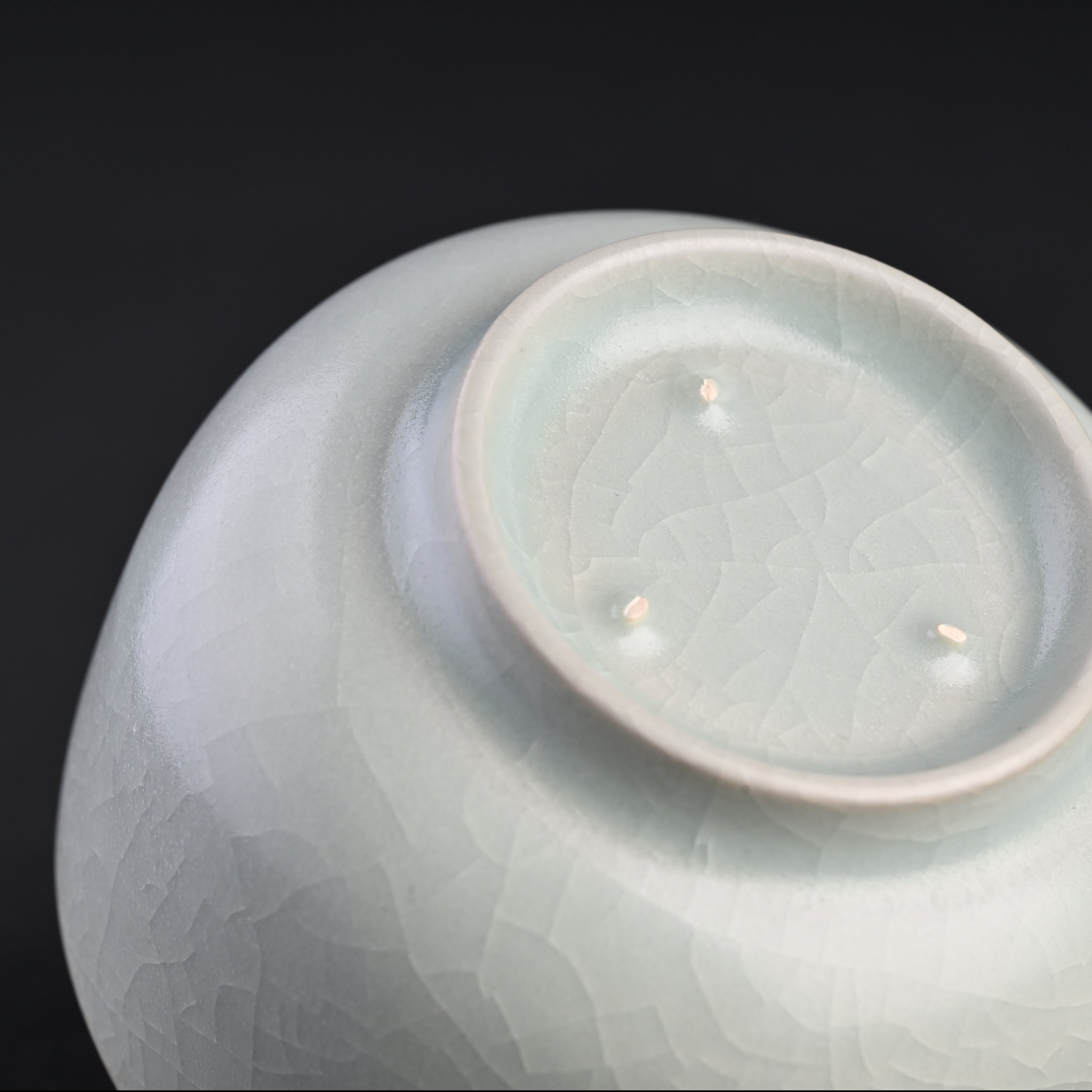 Re-fired Moon White Glaze Arhat Cup