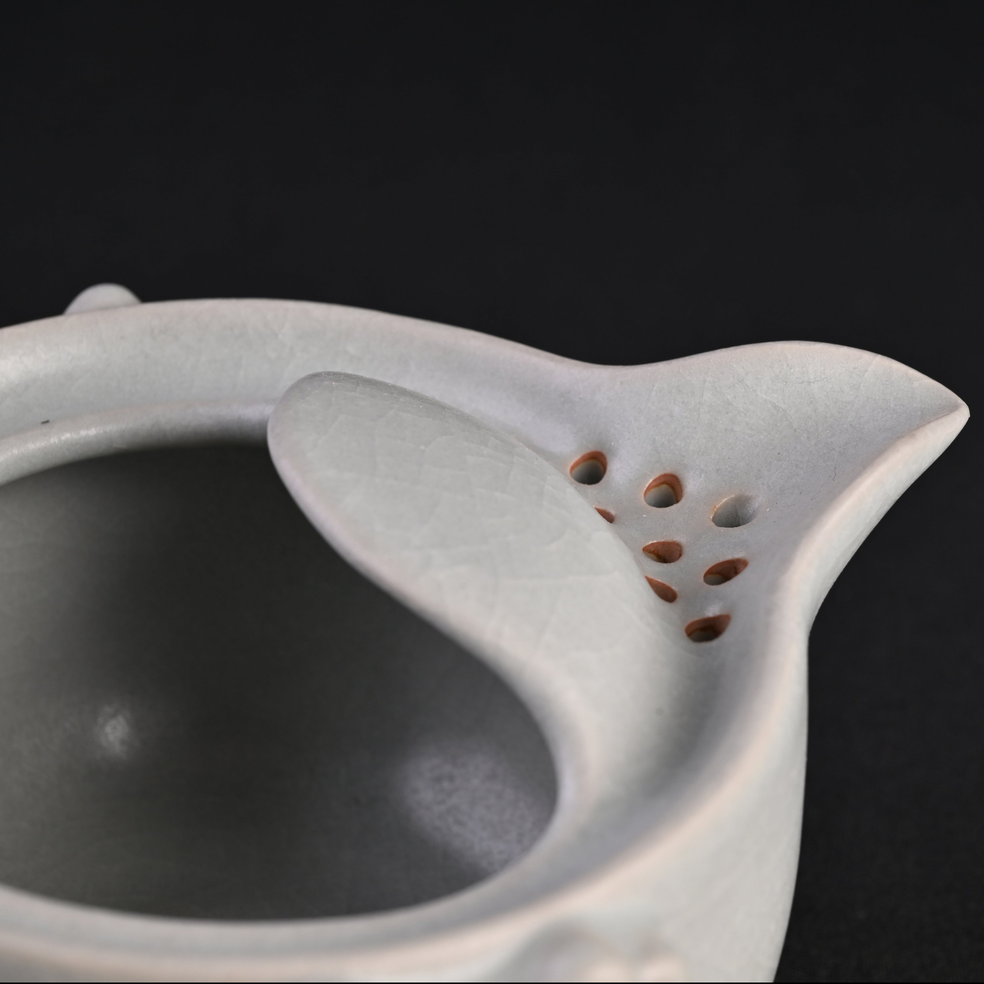 復焼 月白釉 簡易茶器セット
