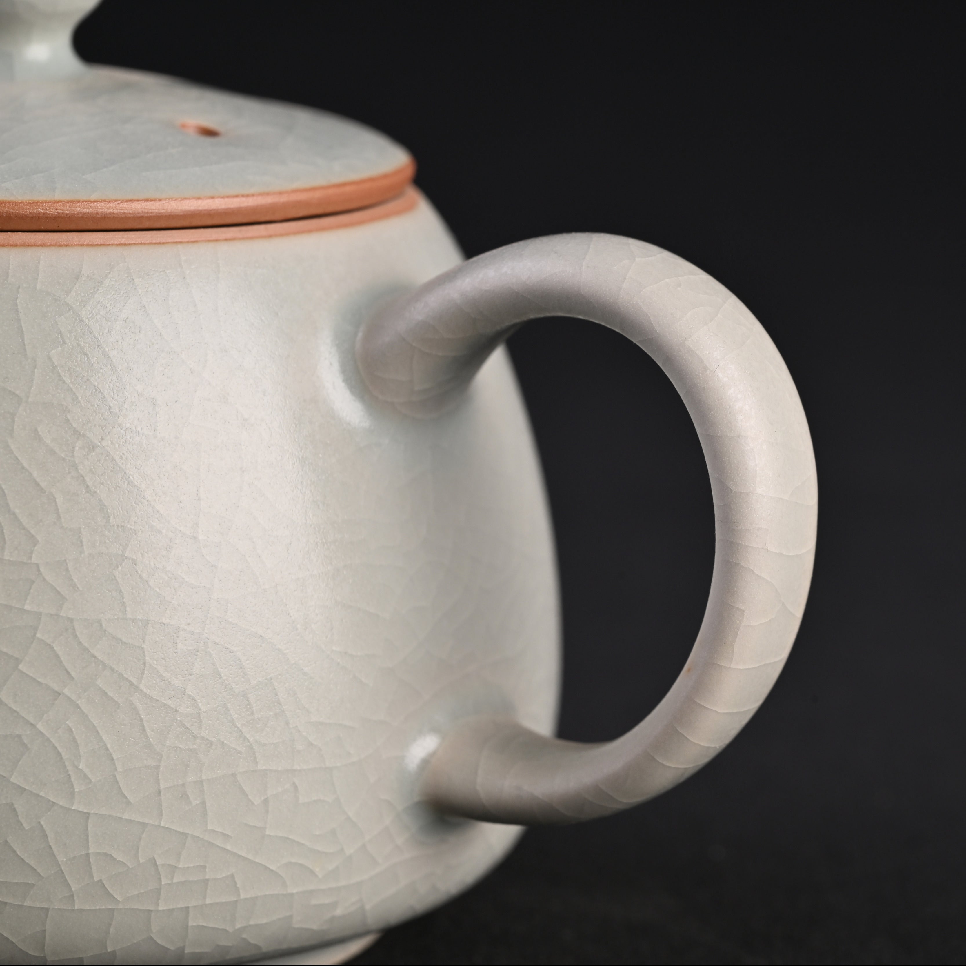 Re-fired Moon White Glaze “Yulan” Teapot