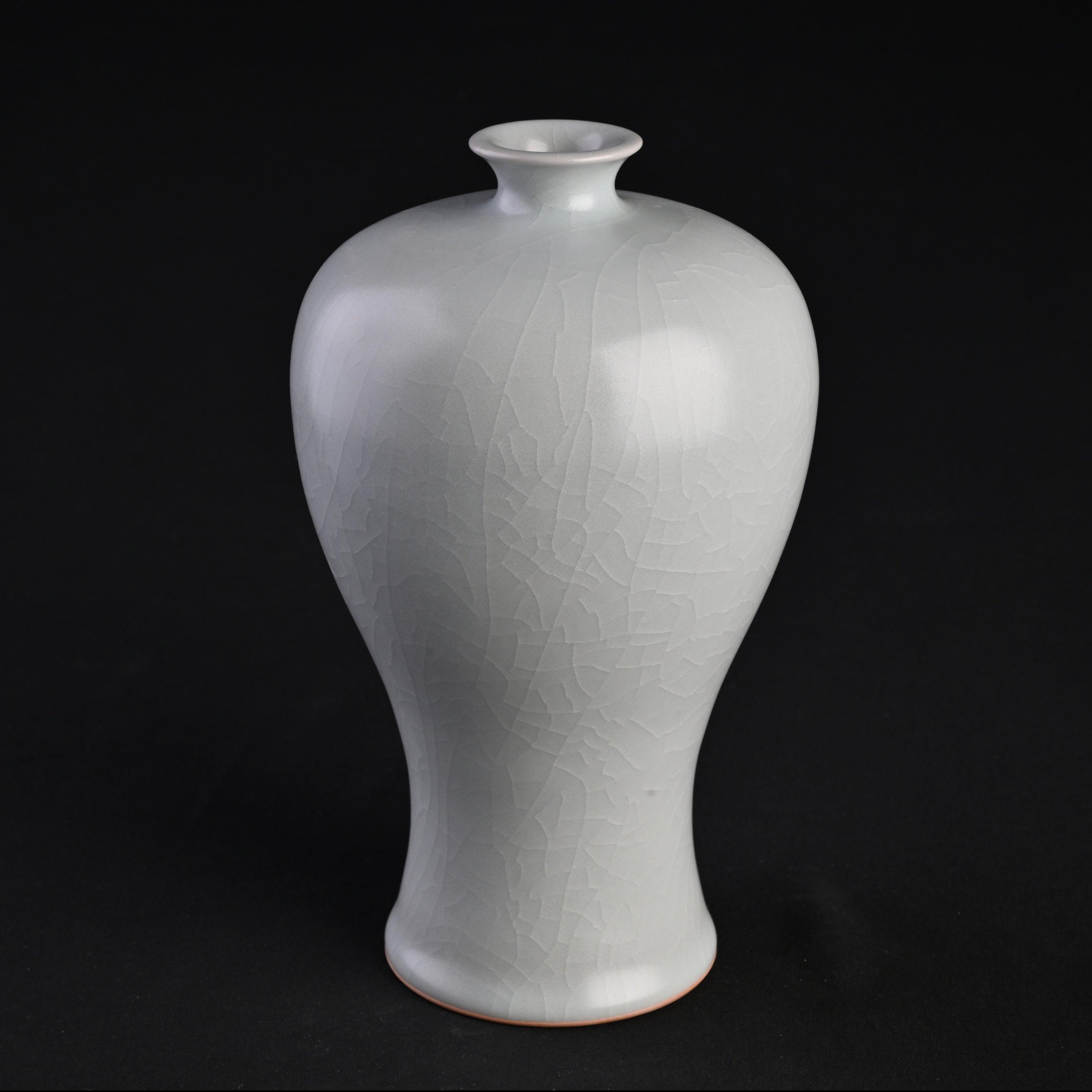 Re-fired Moon White Glaze Plum Vase