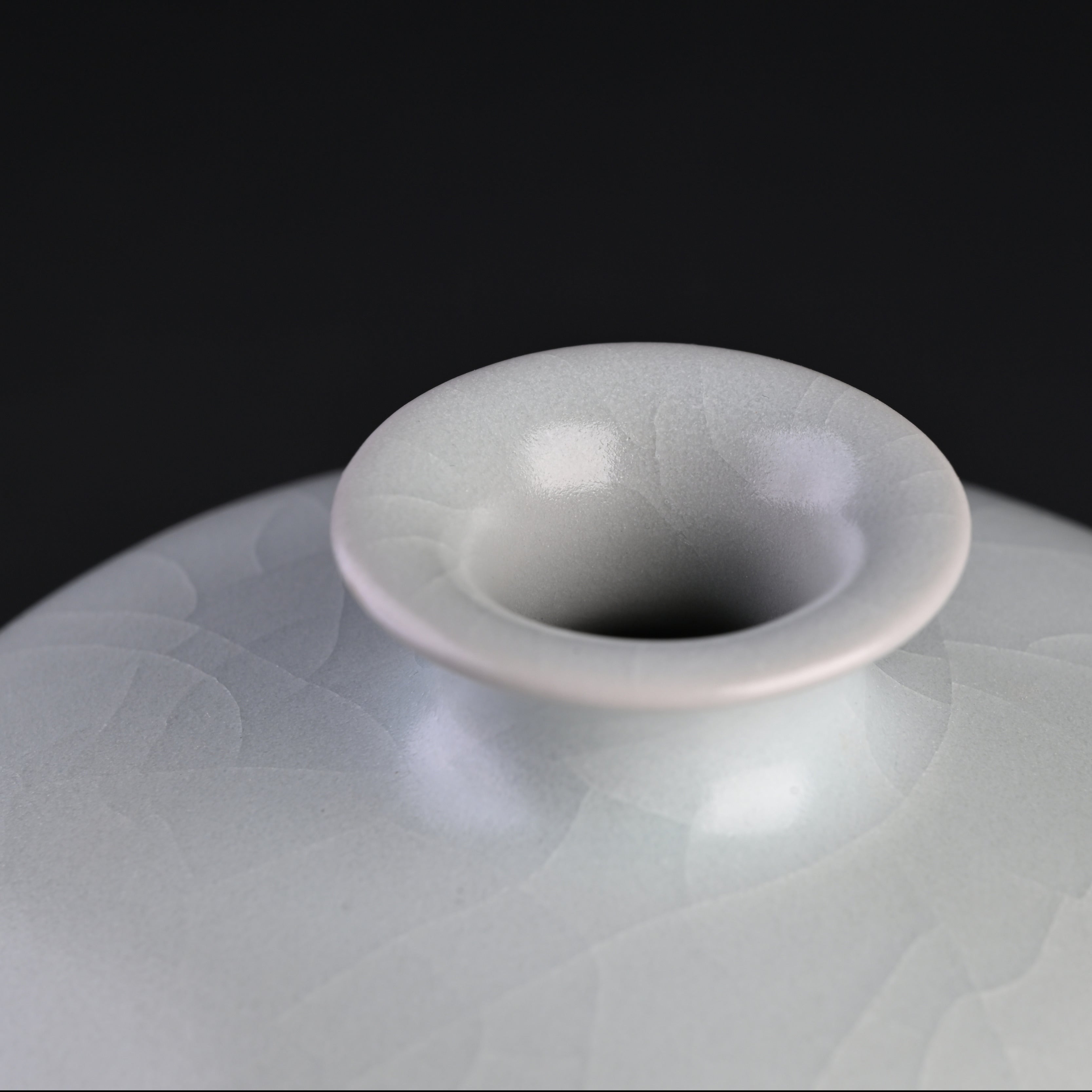 Re-fired Moon White Glaze Plum Vase